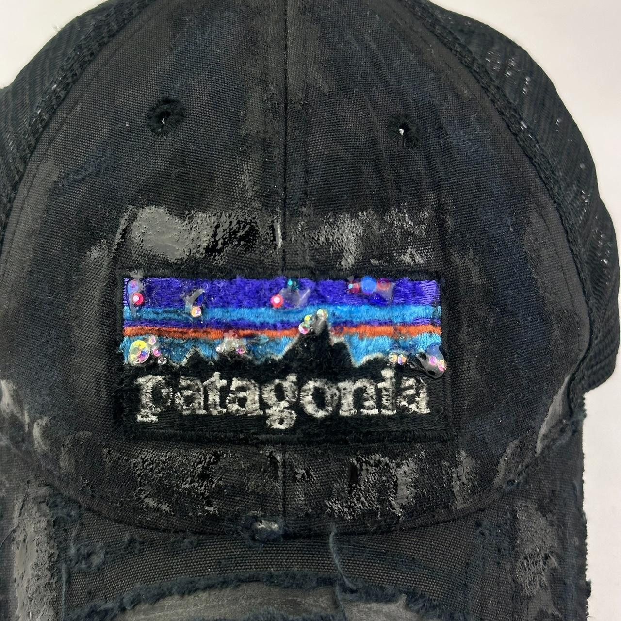 Patagonia ASTROBOI* x Patagonia Black Distressed Rhinestone Hat Size ONE SIZE - 3 Thumbnail