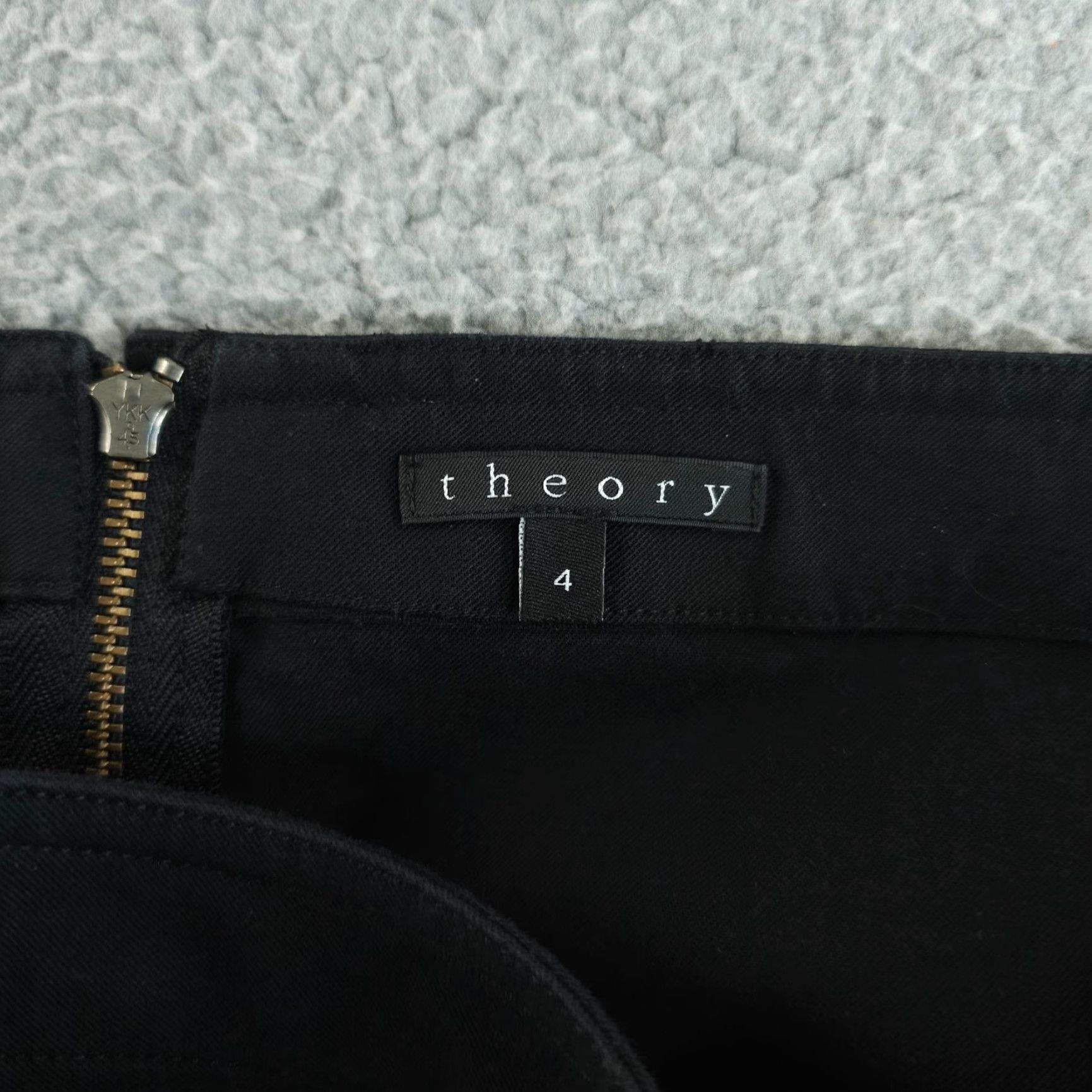 Theory Theory Skirt Womens 4 Black Pencil Pocket Cotton Stretch Knee Clean Teacher Size 27" / US 4 / IT 40 - 3 Thumbnail