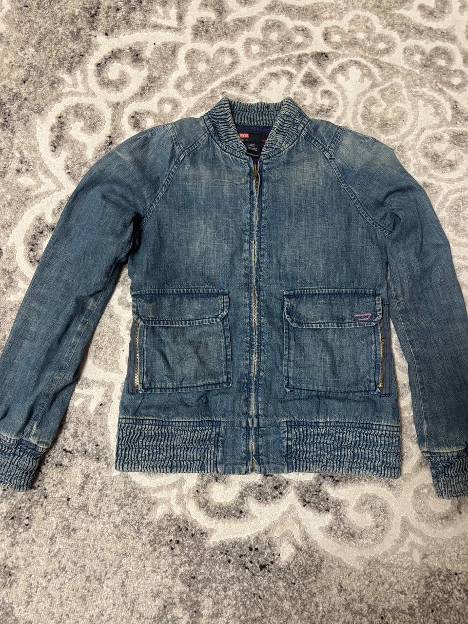 Diesel Diesel Made in Italy Vintage Denim Bomber Jacket - Small Size US S / EU 44-46 / 1 - 5 Thumbnail