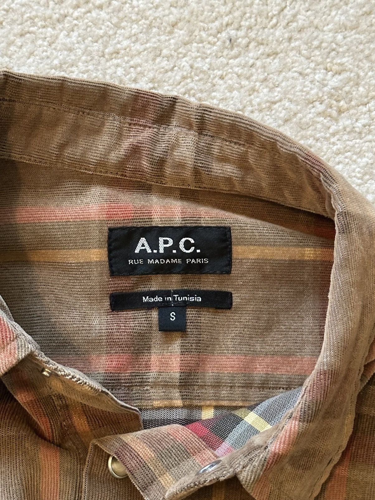 A.P.C. APC Pearl Button Flannel Shirt Size US S / EU 44-46 / 1 - 3 Thumbnail