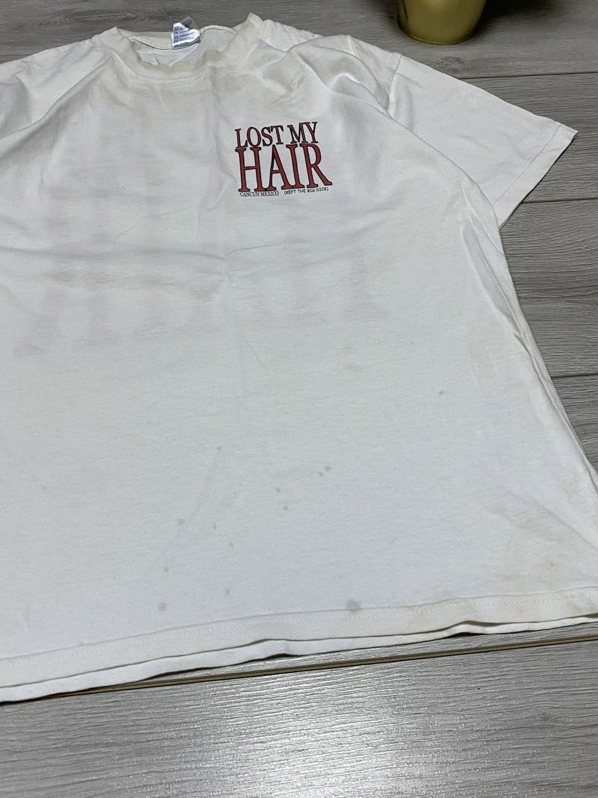 Vintage Lost my hair kept the big dick vintage tee cancun mexico Size US L / EU 52-54 / 3 - 5 Thumbnail