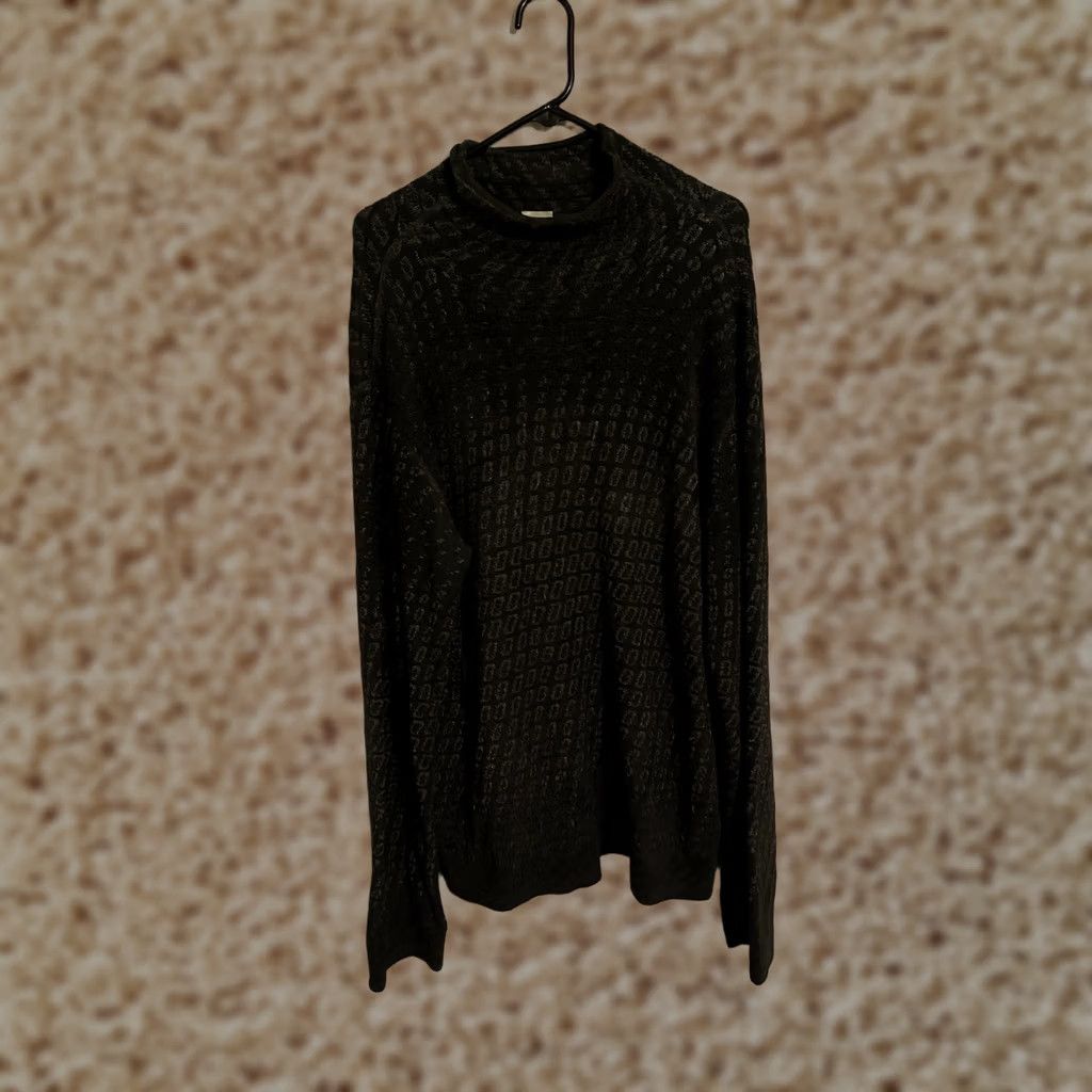 Armani VINTAGE Armani Collezioni Sweater Mens M Gray Italy Dark Geometric Roll Neck Men Size US M / EU 48-50 / 2 - 1 Thumbnail