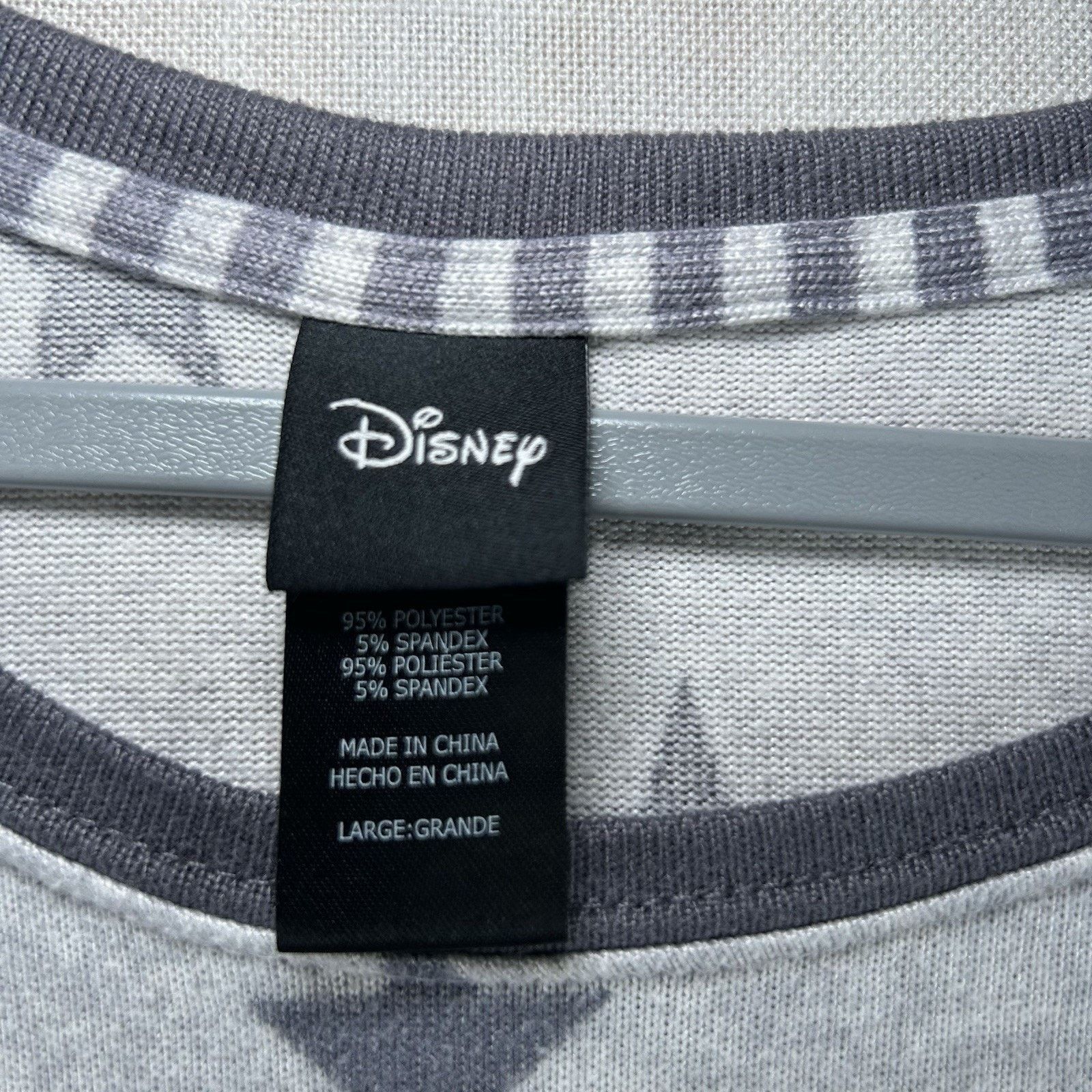 Disney Disney Long Sleeve Fleece Pajama Set Large Gray Cozy Warm Size ONE SIZE - 5 Thumbnail