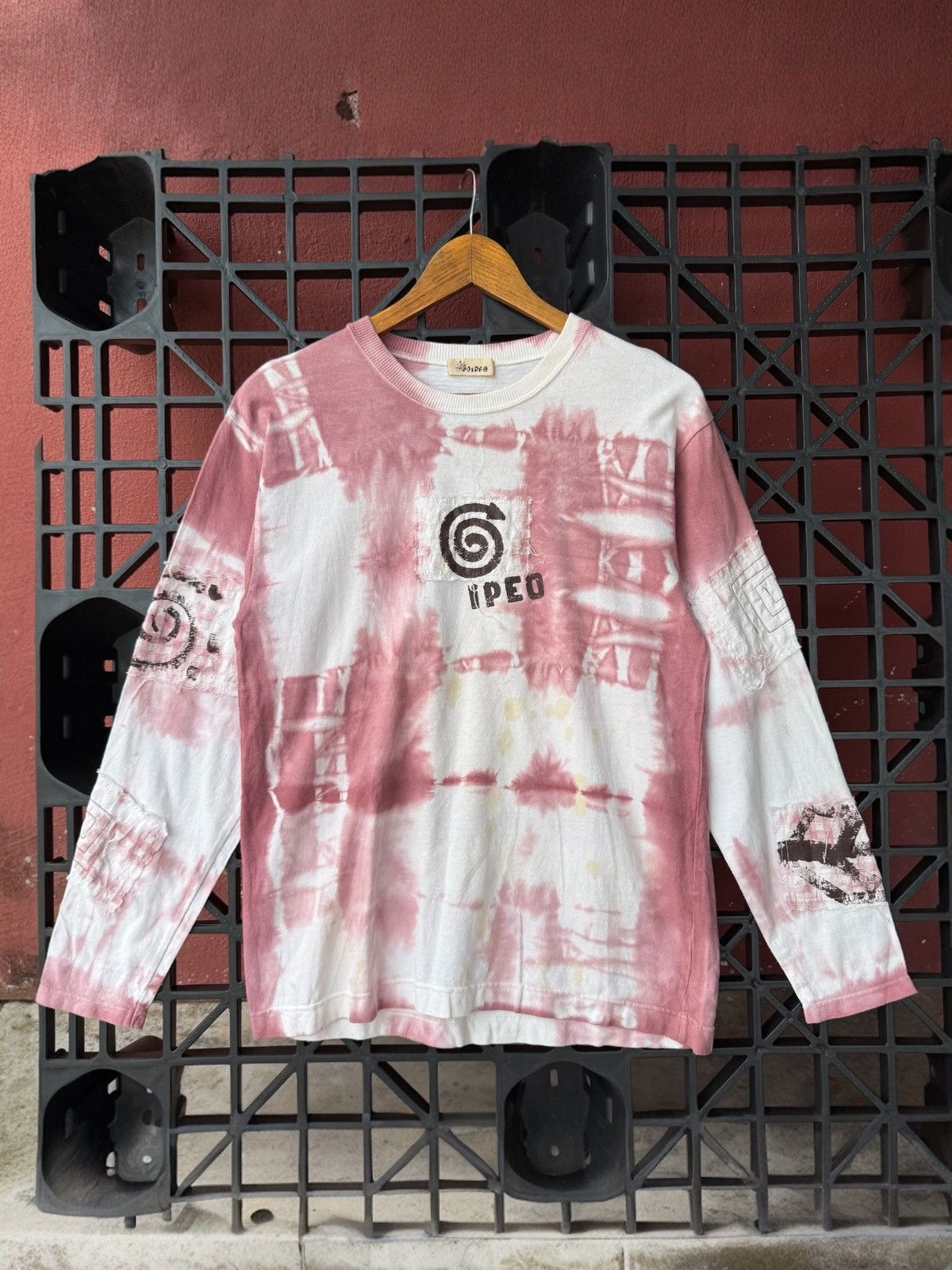 Japanese Brand Tie-Dye Stitching Boro Patches Long Sleeve Tee Size US M / EU 48-50 / 2 - 1 Thumbnail