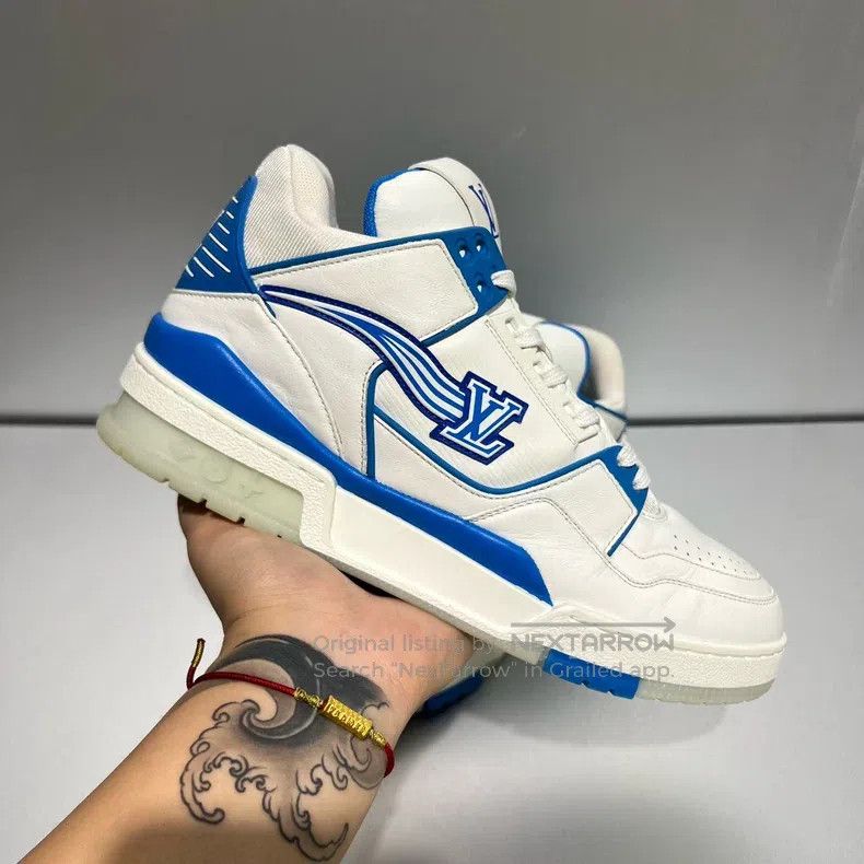 Louis Vuitton Louis Vuitton White and blue Trainer board shoes Size US 8.5 / EU 41-42 - 9 Thumbnail