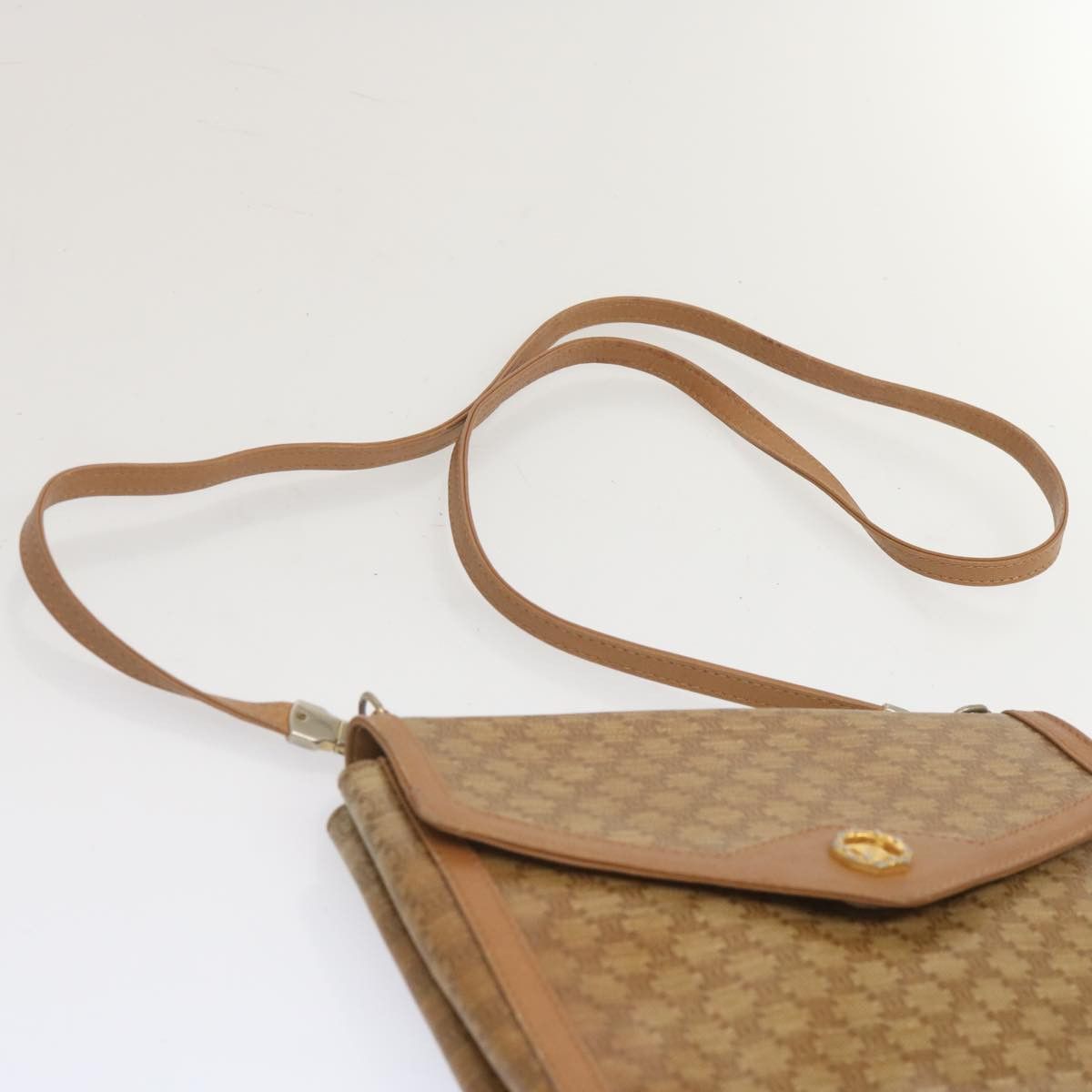 Celine CELINE Macadam Canvas Shoulder Bag Beige Size ONE SIZE - 7 Thumbnail