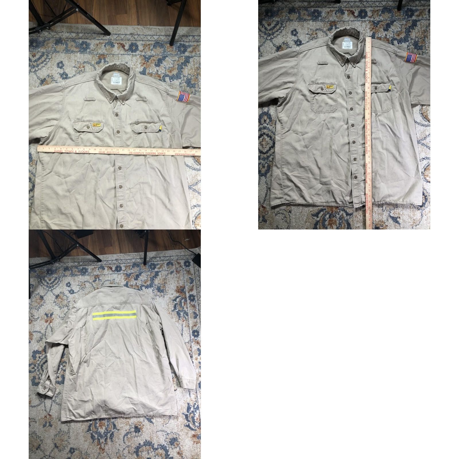Vintage LAPCO FR Shirt Mens 2XLT Beige Twill Flame Resistant Long Sleeve Workwear Size US XXL / EU 58 / 5 - 8 Thumbnail