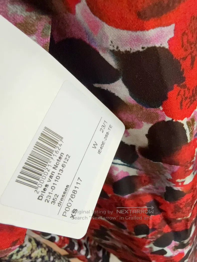 Dries Van Noten Dries Van Noten Red floral dress Size XS / US 0-2 / IT 36-38 - 6 Thumbnail