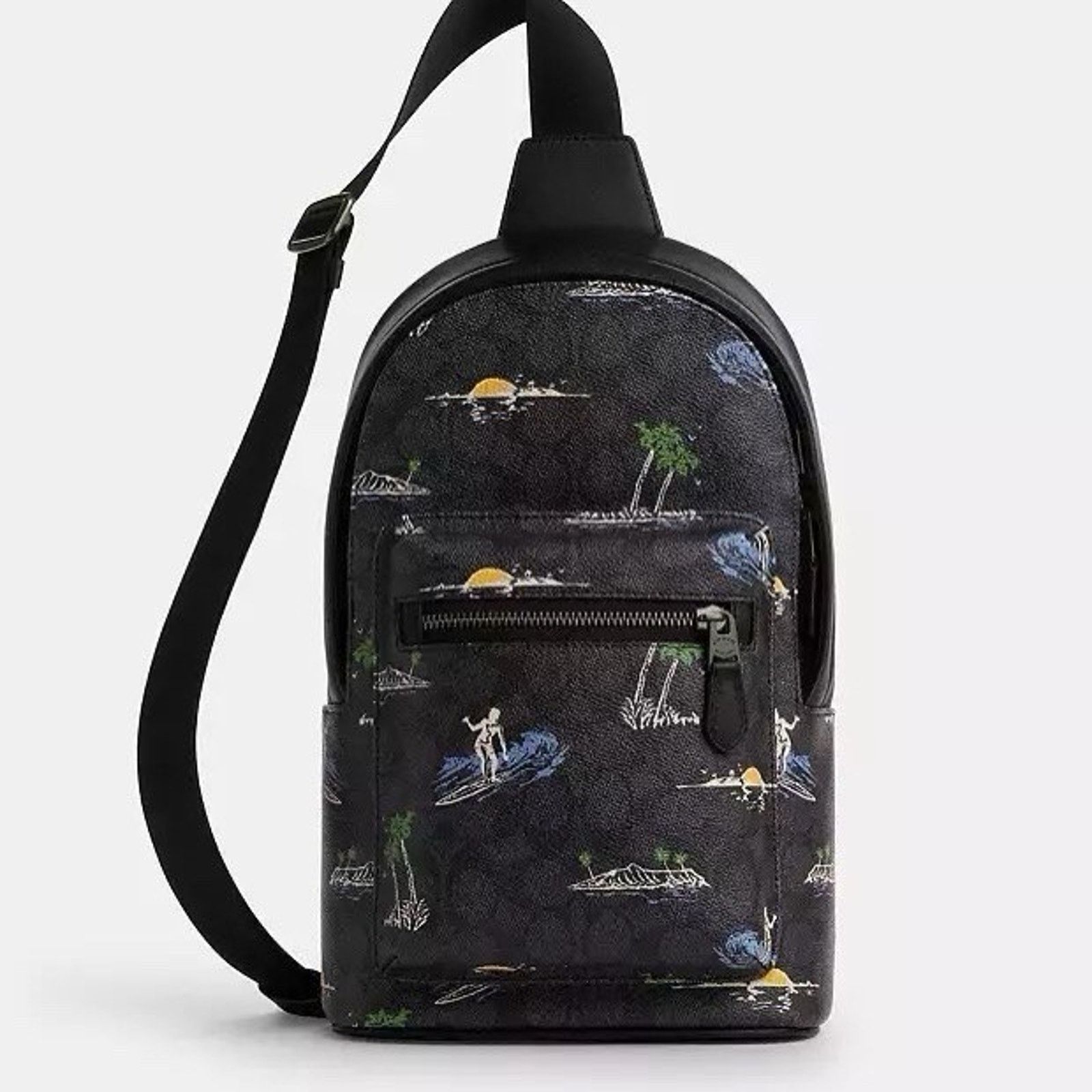 Coach NWT Coach Waistpack Signature Canvas Surf CBJ12 Charcoal Size ONE SIZE - 4 Thumbnail