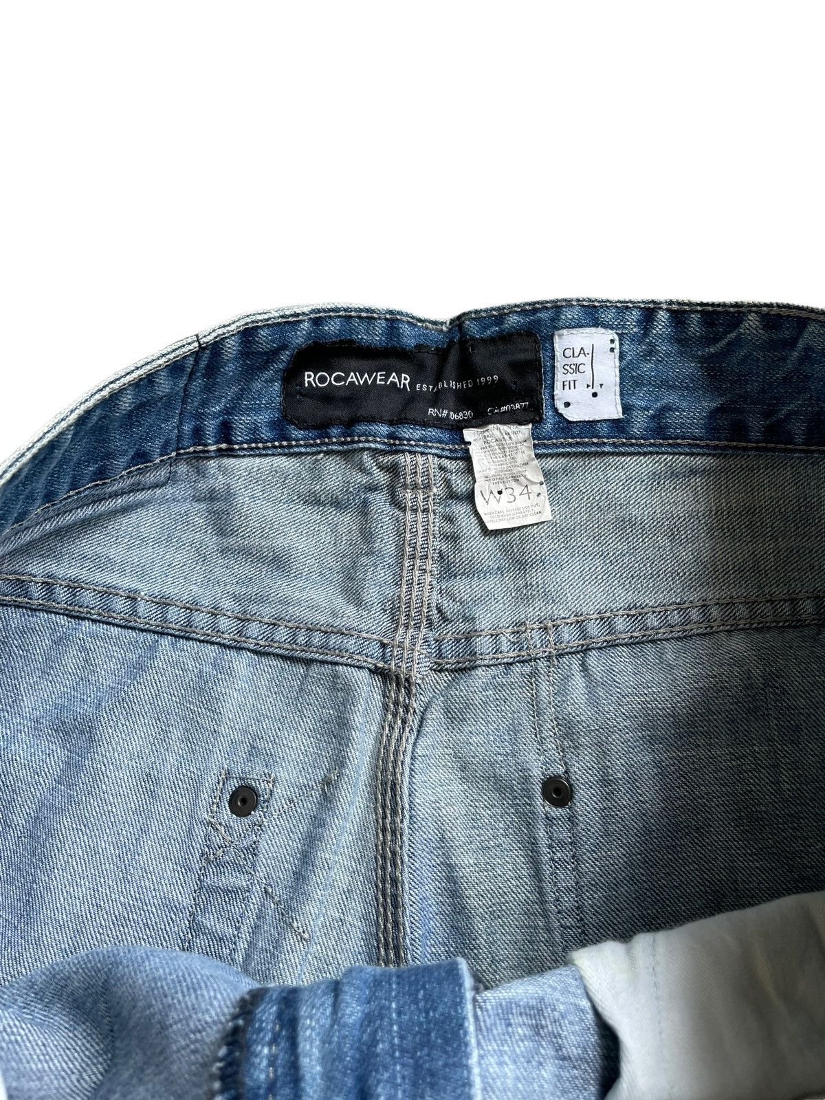 JNCO × Rocawear Rocawear R+ Classic Fit Faded Denim Size US 37 - 7 Thumbnail