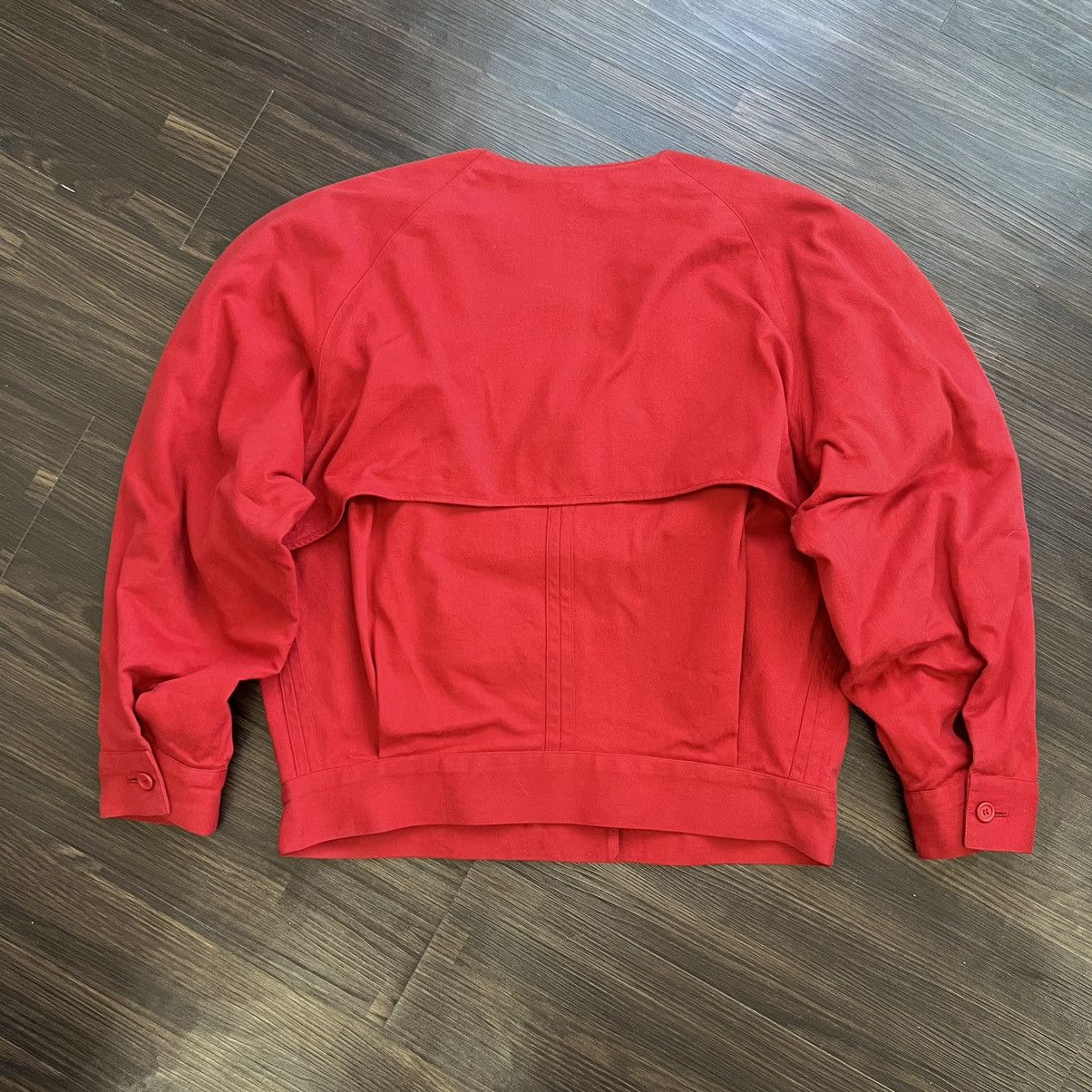 Issey Miyake 🔥 Vintage 70's RED Issey Miyake Raglen Sleeve bomber jacket Size S / US 4 / IT 40 - 13 Thumbnail
