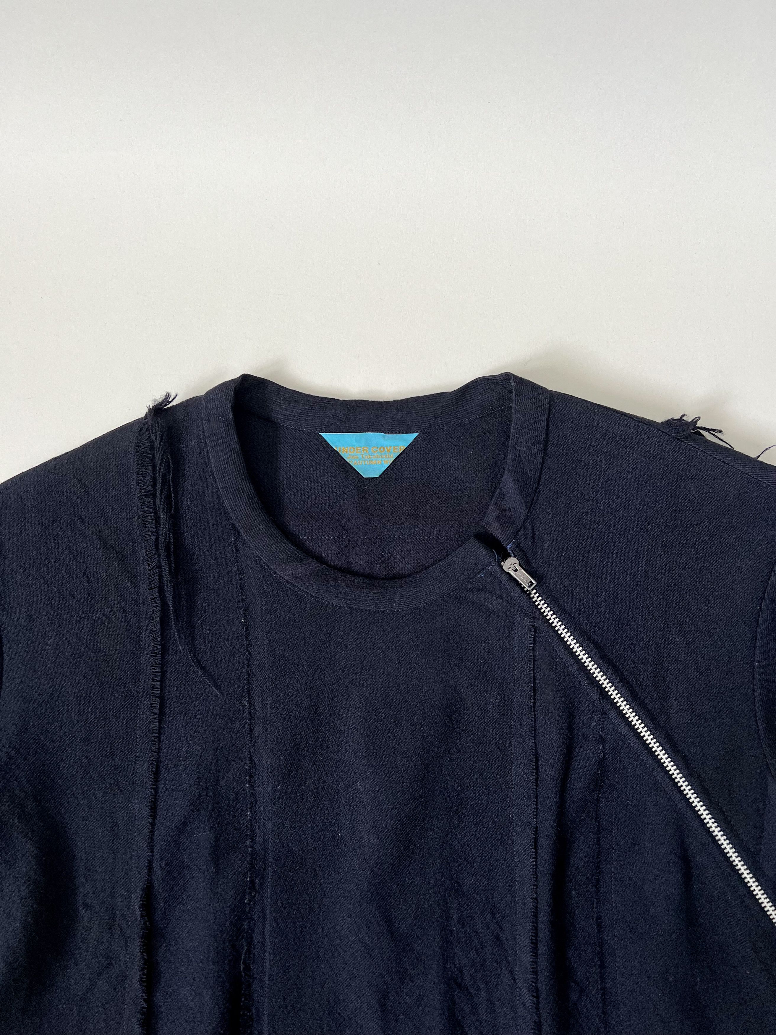 Undercover AW1997 ‘LEAF’ Navy Runway Wool Patchwork Top Size M / US 6-8 / IT 42-44 - 6 Thumbnail