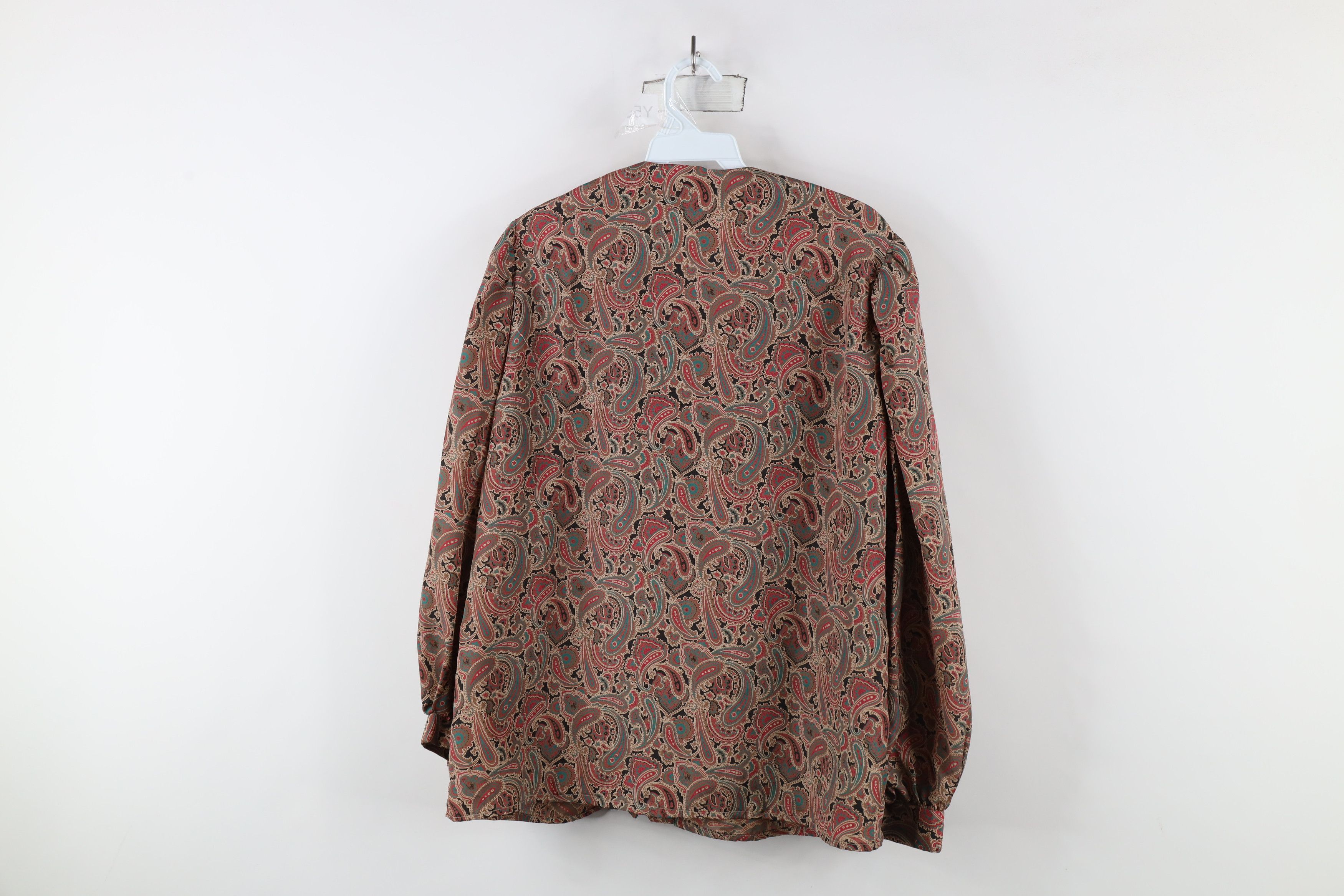 Vintage Vintage 90s Streetwear Paisley Button Shirt Puff Sleeve Size L / US 10 / IT 46 - 8 Thumbnail