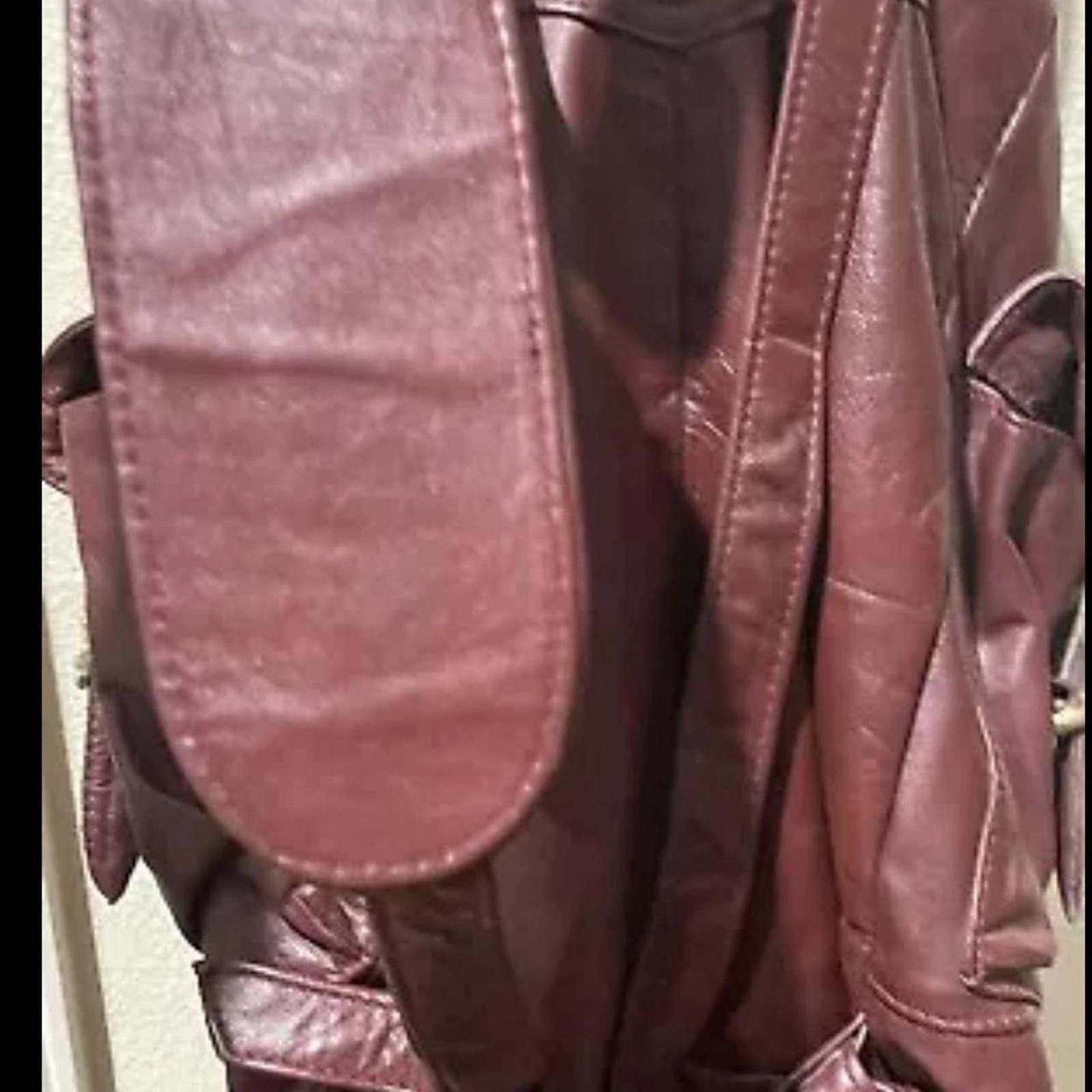 Other Burgundy leather backpack with a boho vibe #backpacklove Size ONE SIZE - 5 Thumbnail