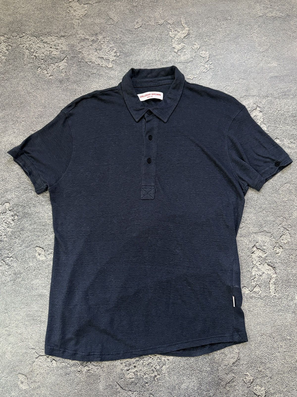 Orlebar Brown Orlebar Brown Sebastian Linen Jersey Polo Shirt XL Size US XL / EU 56 / 4 - 2 Thumbnail