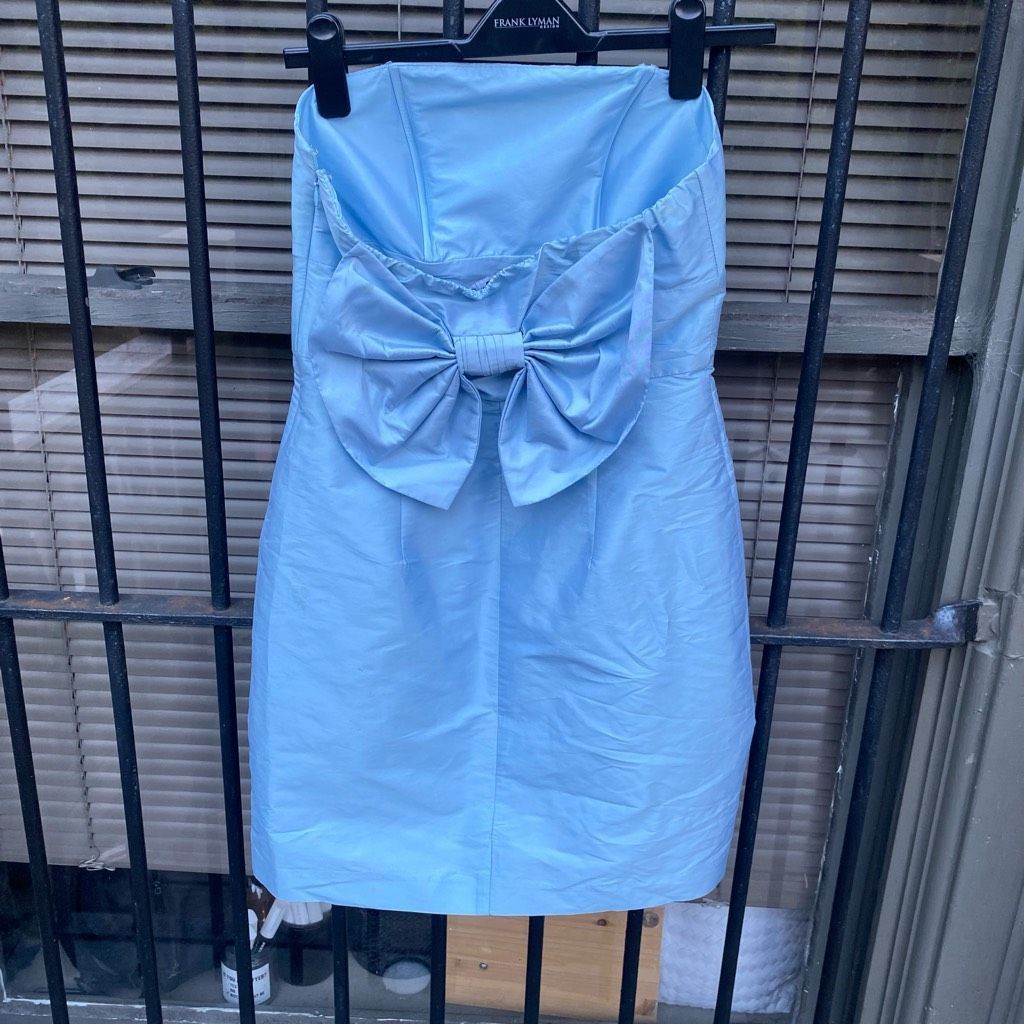 ALEXIS Alexia Admor New York Blue Strapless Bow Back Dress, Size Sm Size S / US 4 / IT 40 - 5 Thumbnail