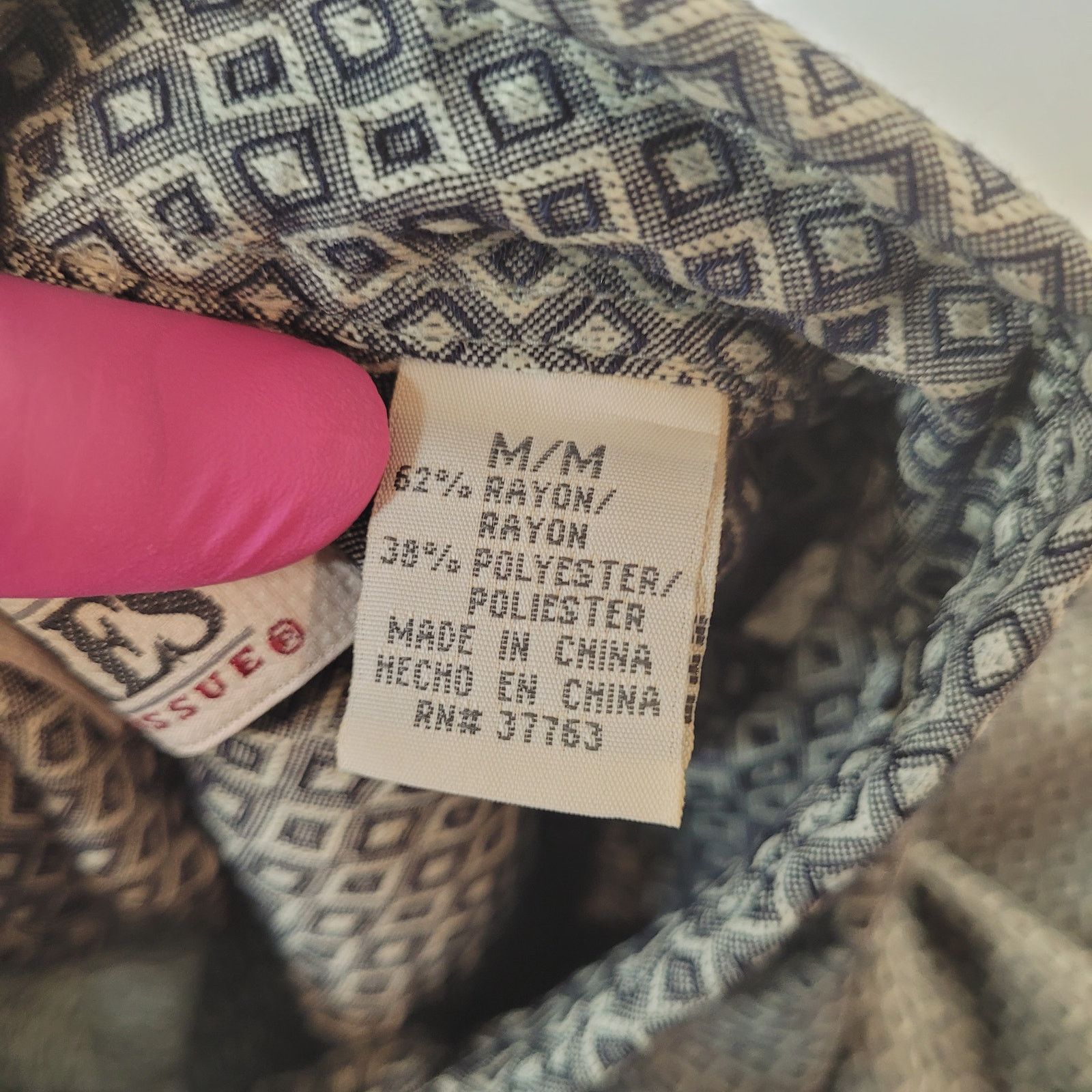 Natural Issue Natural Issue Shirt M VTG 90s Rayon Boxy Oversized Geometric Size US M / EU 48-50 / 2 - 5 Thumbnail