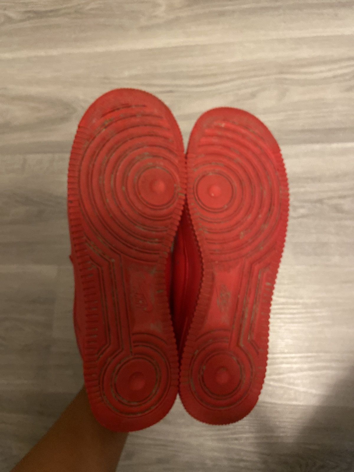 Nike Nike Red AF1 Size US 10.5 / EU 43-44 - 6 Thumbnail