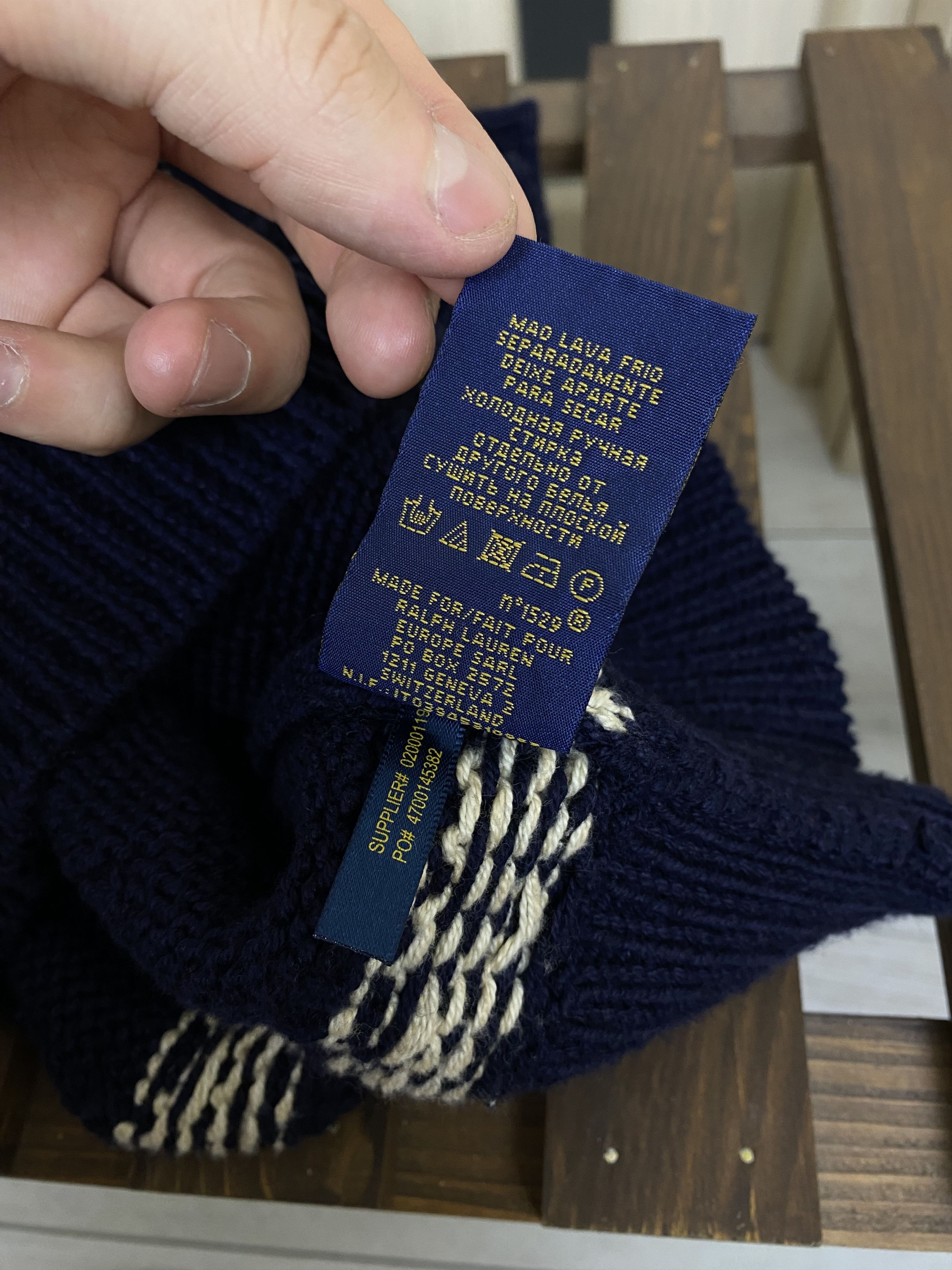 Polo Ralph Lauren Polo Ralph Lauren Anchor Shawl Knit Sweater Marine Size US L / EU 52-54 / 3 - 10 Thumbnail