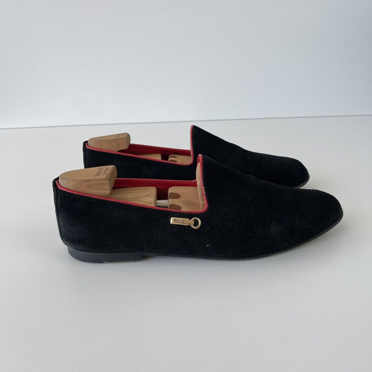 Zilli Zilli Suede Loafers Leather Perforation Shoes Black Rare Size US 11 / EU 44 - 4 Thumbnail