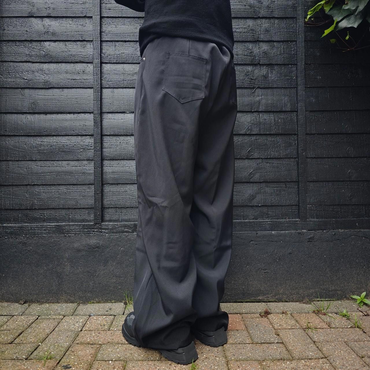 Other Japanese Style Black Riveted Baggy Suit Trousers Size US 32 / EU 48 - 4 Thumbnail