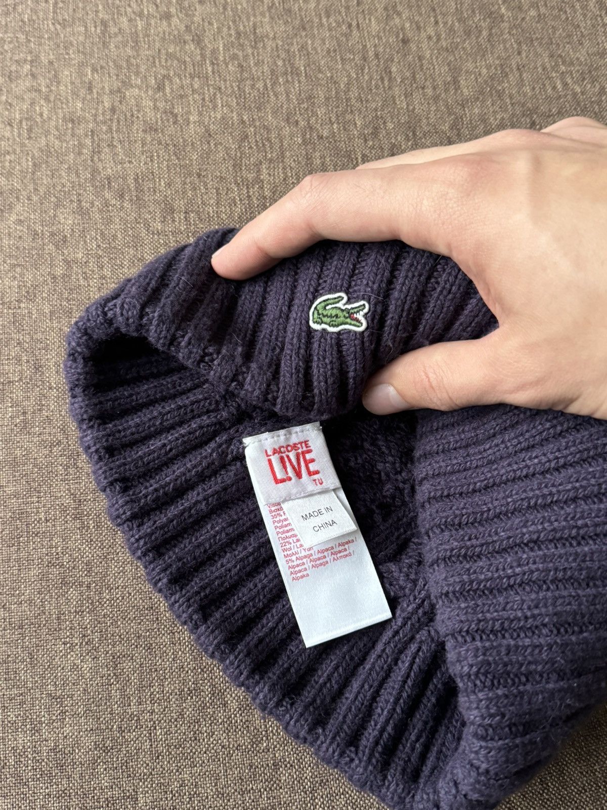 Lacoste × Vintage Vintage Lacoste knitted hat Size ONE SIZE - 6 Thumbnail