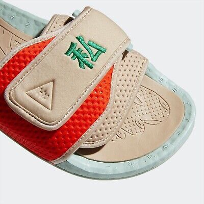 image of Adidas x Nigo S42575 Human Race Nigo Tokio Friendship Pack Slides Sandals, Women's (Size 9)