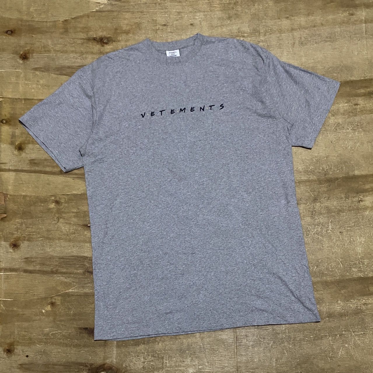 Vetements Friendly Logo T-Shirt 'Grey Melange'