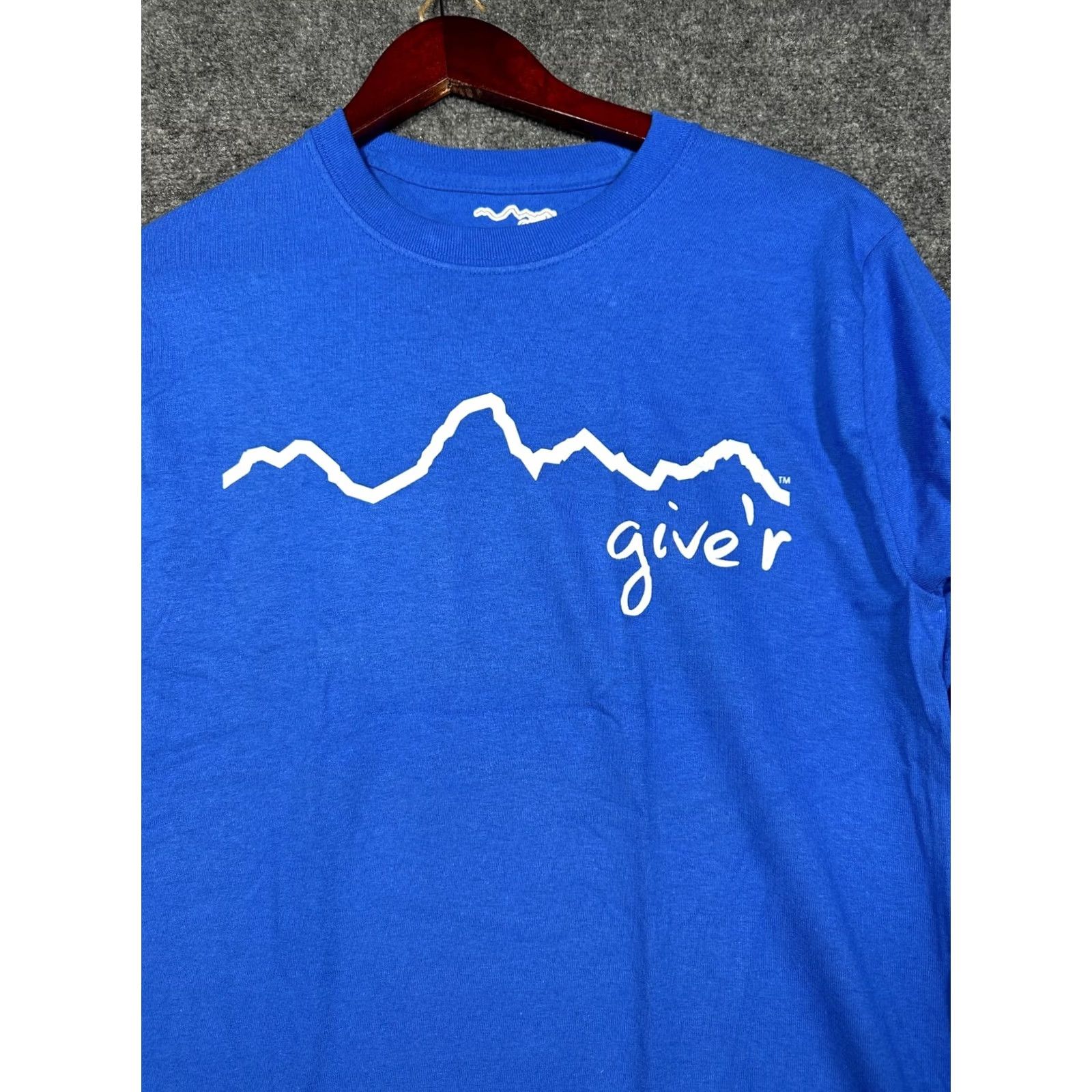 Vintage Give'r Your All Tee Shirt Mens Small Blue Cotton Long Sleeve Crew Neck Fly Fishing Graphic Size US S / EU 44-46 / 1 - 4 Thumbnail