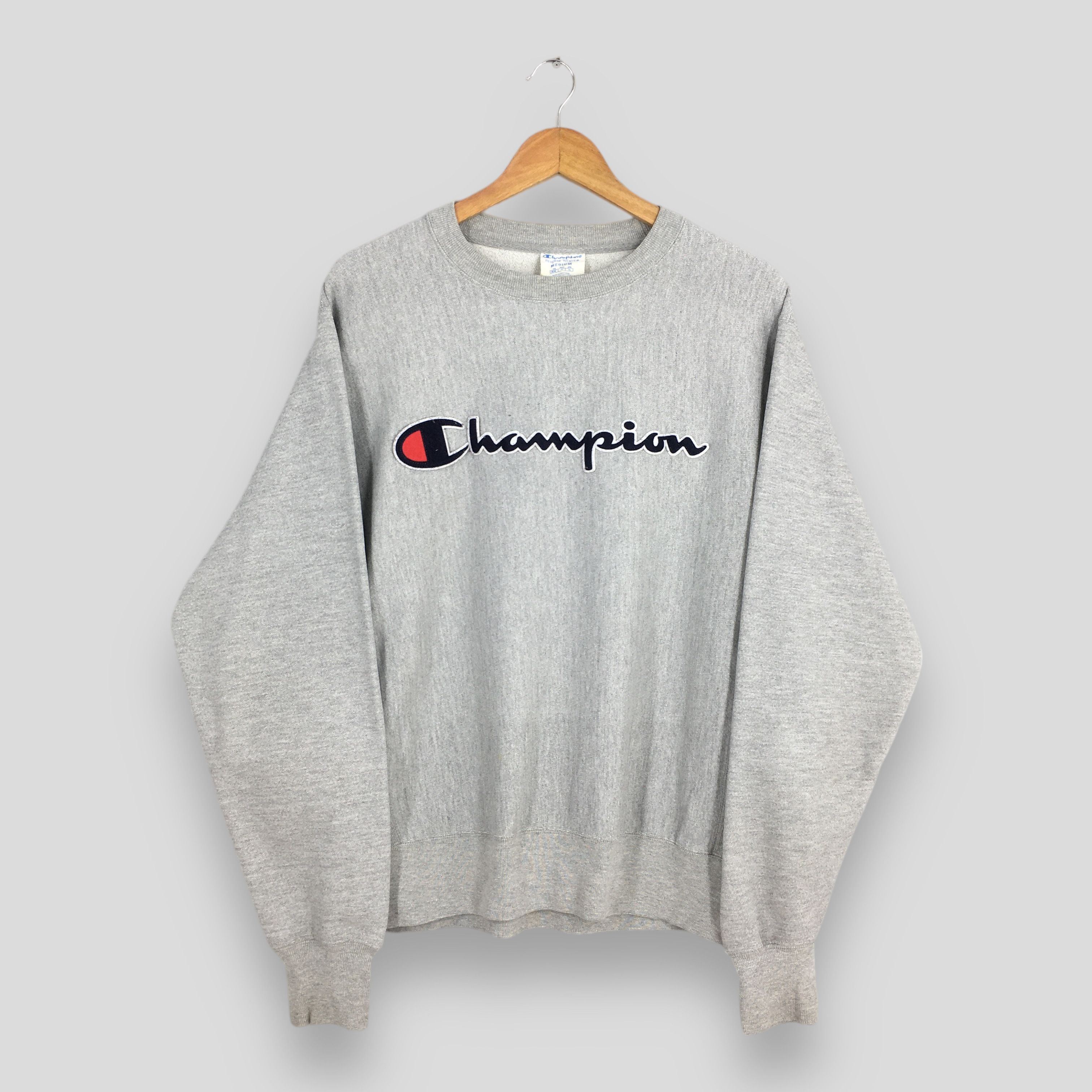 Champion × Vintage Vintage 90s Champion Reverse Weave Gray Sweatshirt Medium Size US M / EU 48-50 / 2 - 1 Thumbnail