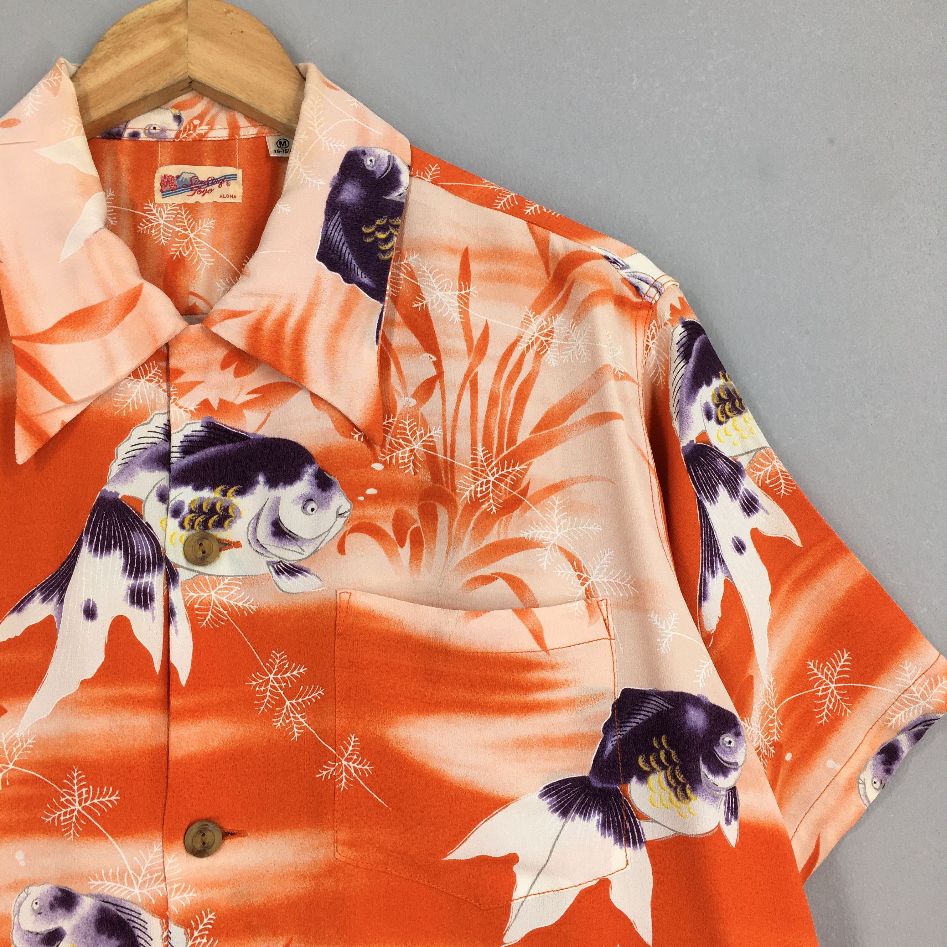 Sun Surf Vintage Sun Surf Toyo Aloha Koi Fish Rayon Shirt Medium Size US M / EU 48-50 / 2 - 2 Thumbnail