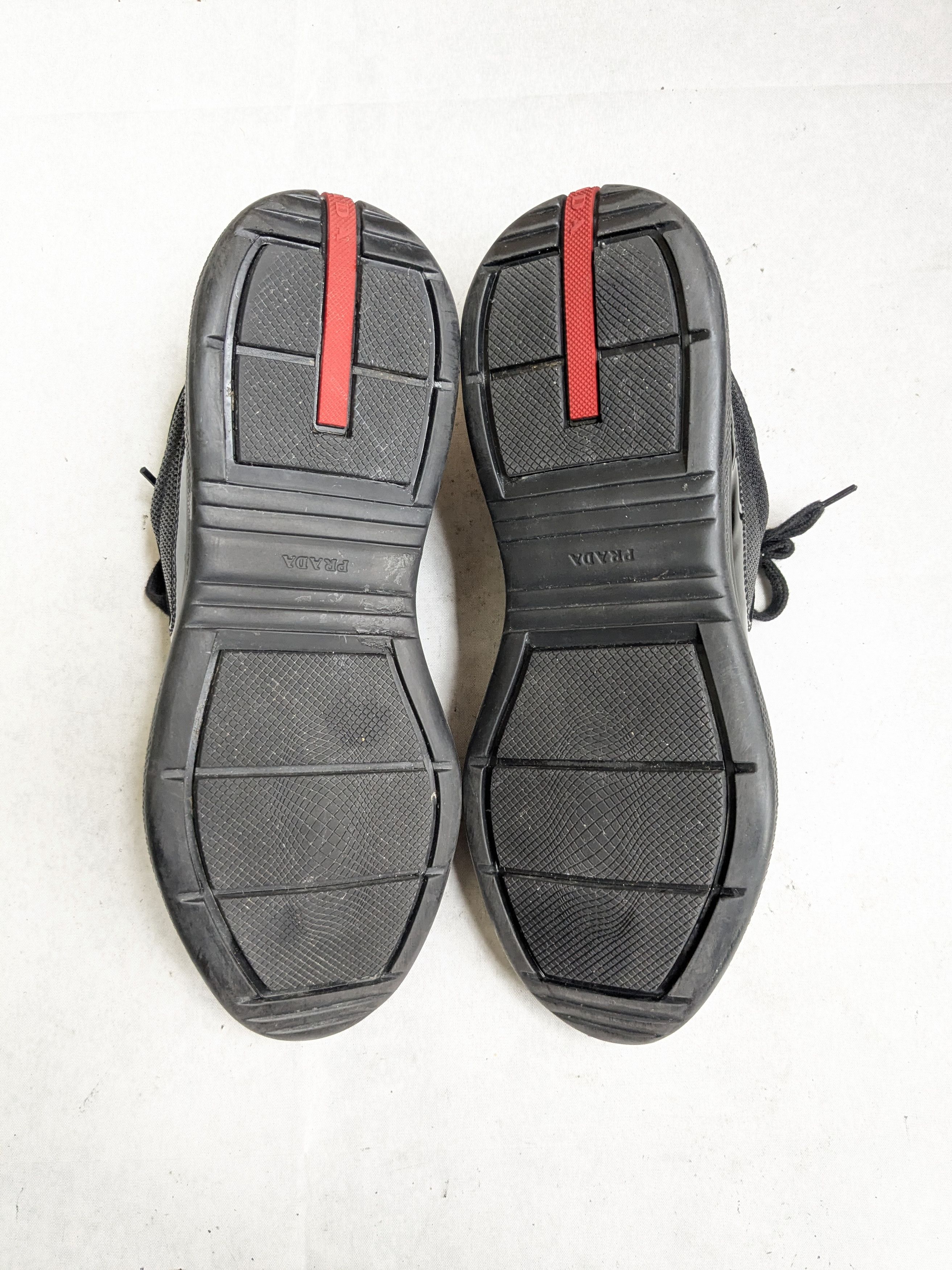 Prana Prada America's Cup Sneakers Black Patent Leather 10 Red Size US 10 / EU 43 - 13 Thumbnail