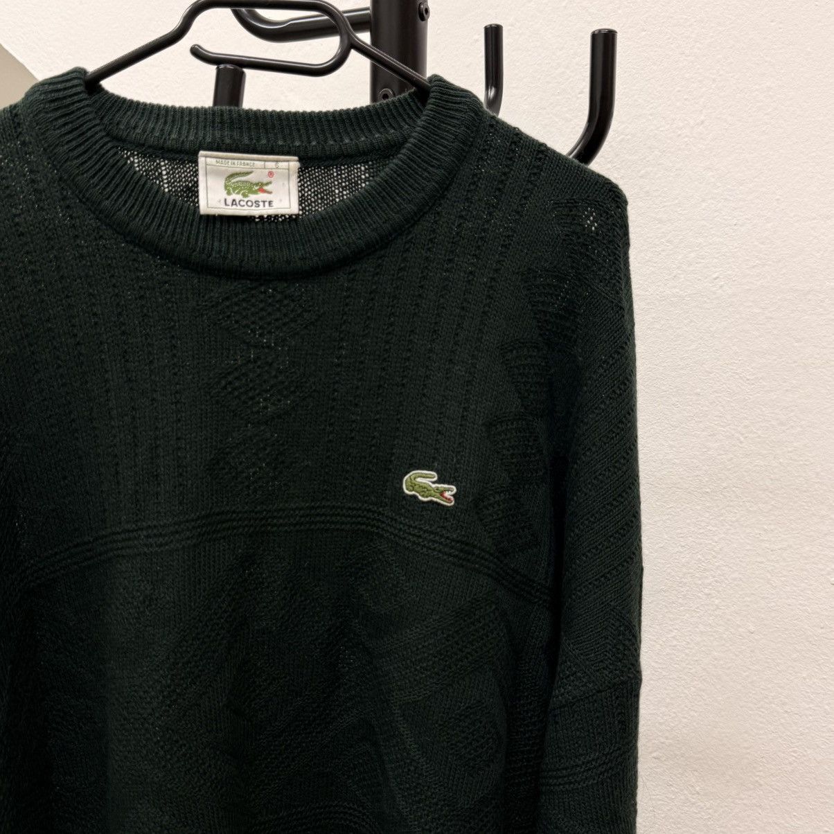 Lacoste Vintage 80’s Lacoste Sweater Coogi Style Wool Lacoste Size US XL / EU 56 / 4 - 3 Thumbnail