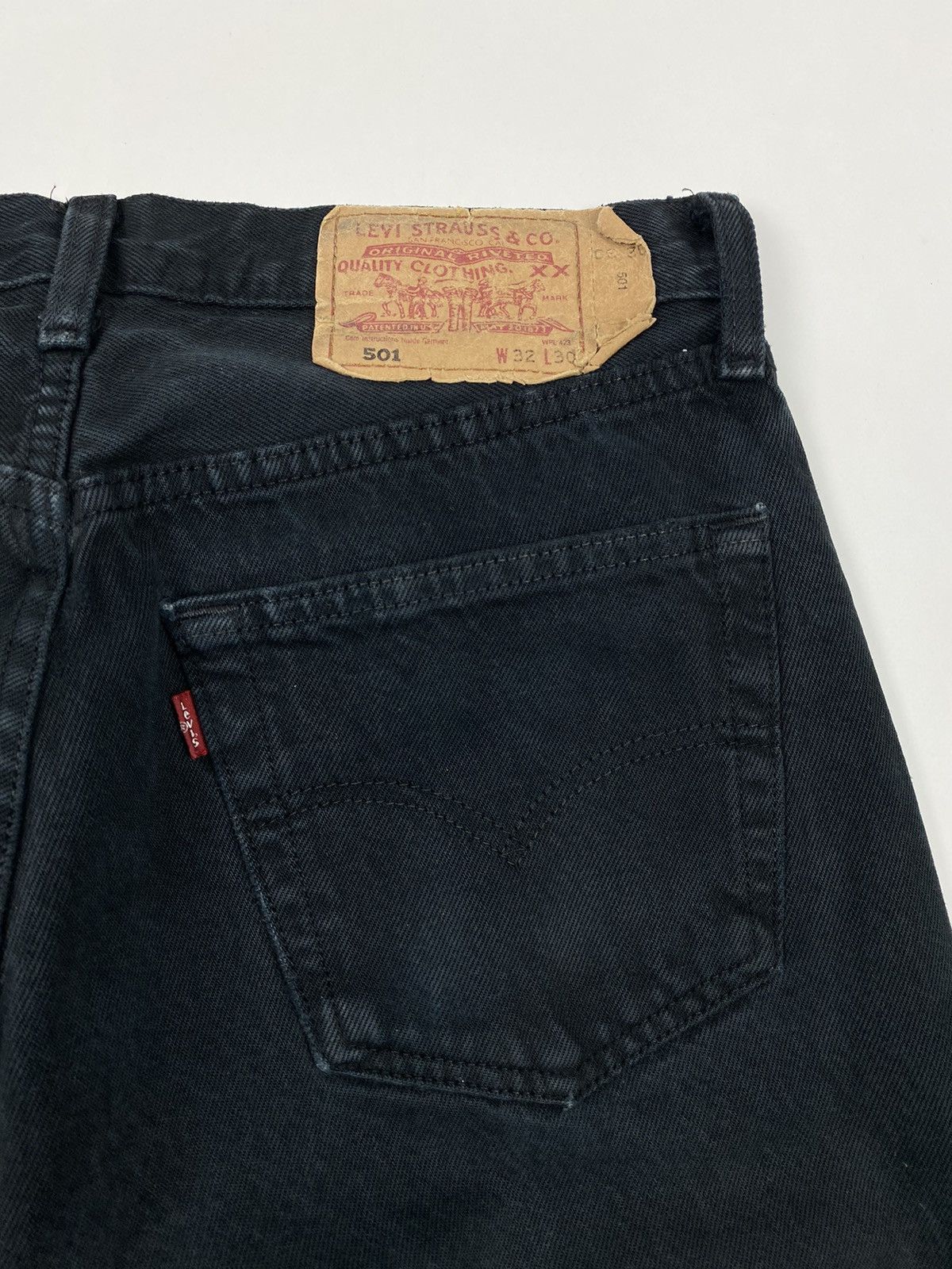 Levi's 2000’s Vintage Levi’s 501 Black Denim Jeans 32X30 Size US 32 / EU 48 - 13 Thumbnail