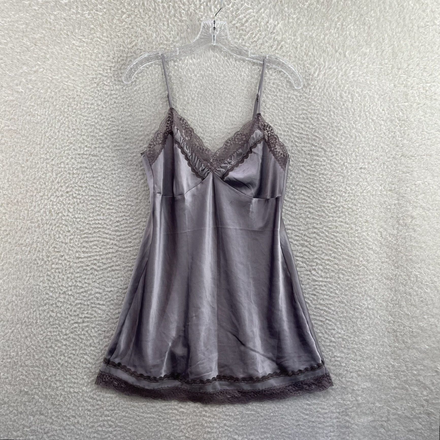 Victoria's Secret VINTAGE Victoria's Secret Slip Dress M Purple Satin Chemise Lingerie Size M / US 6-8 / IT 42-44 - 2 Thumbnail