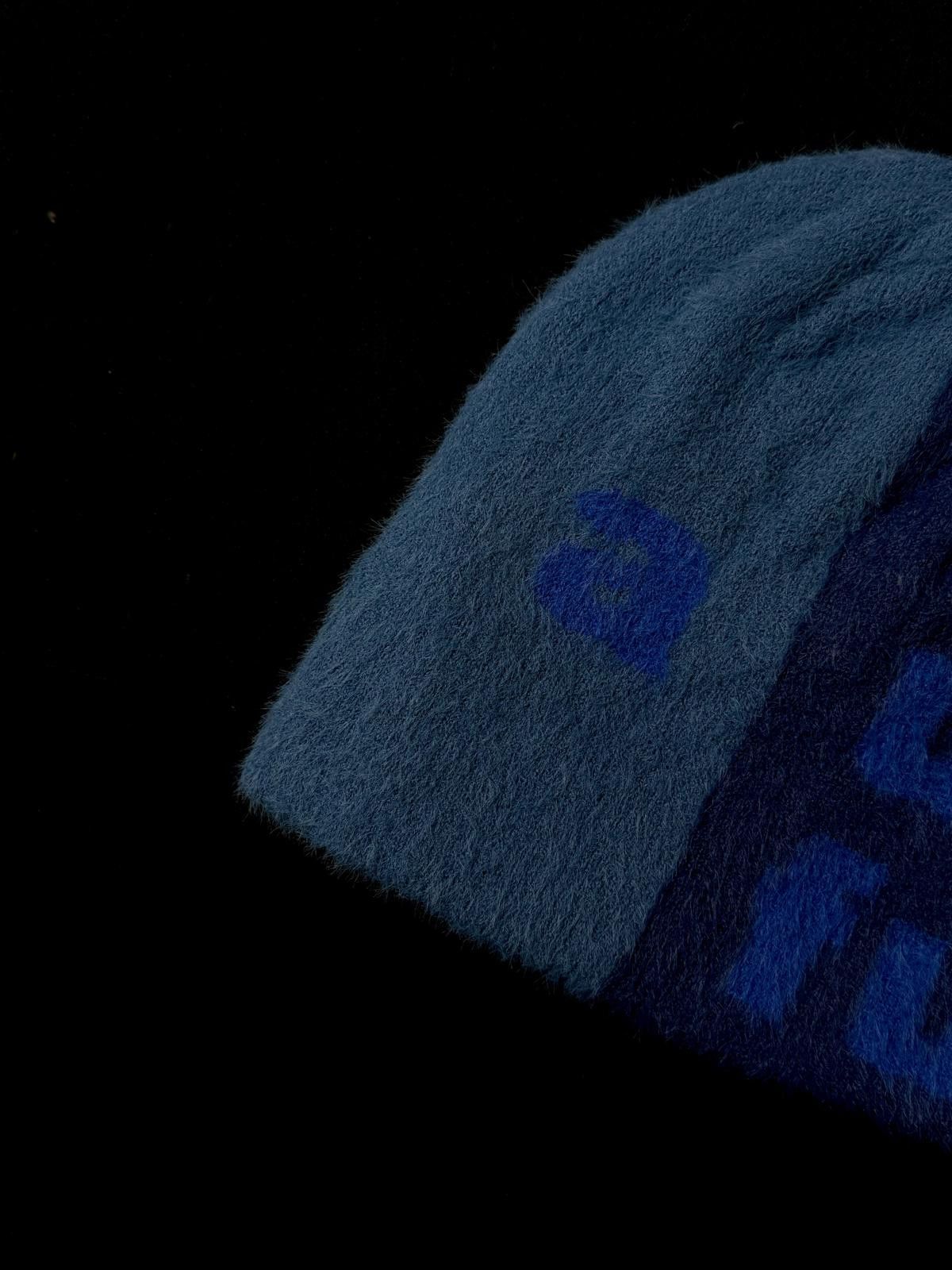 Japanese Brand b.Eautiful Split Mohair Deep Blue No Cuff Knit Beanie Hat OS Size ONE SIZE - 4 Thumbnail