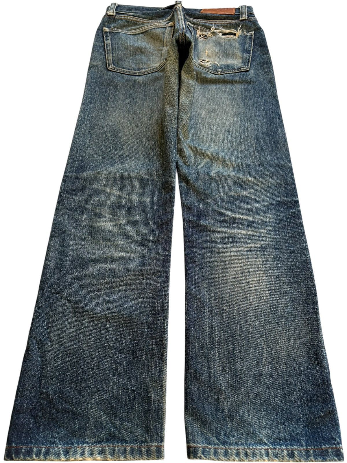 Uniqlo Vintage Uniqlo Selvedge Rusty Mud Wash Ripped Jeans Size US 28 / EU 44 - 3 Thumbnail