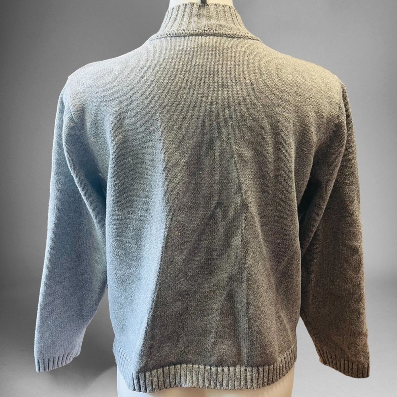 Other Vintage Crystal Kobe 3D Gray Knit Sweater Cardigan Country Size L / US 10 / IT 46 - 4 Thumbnail