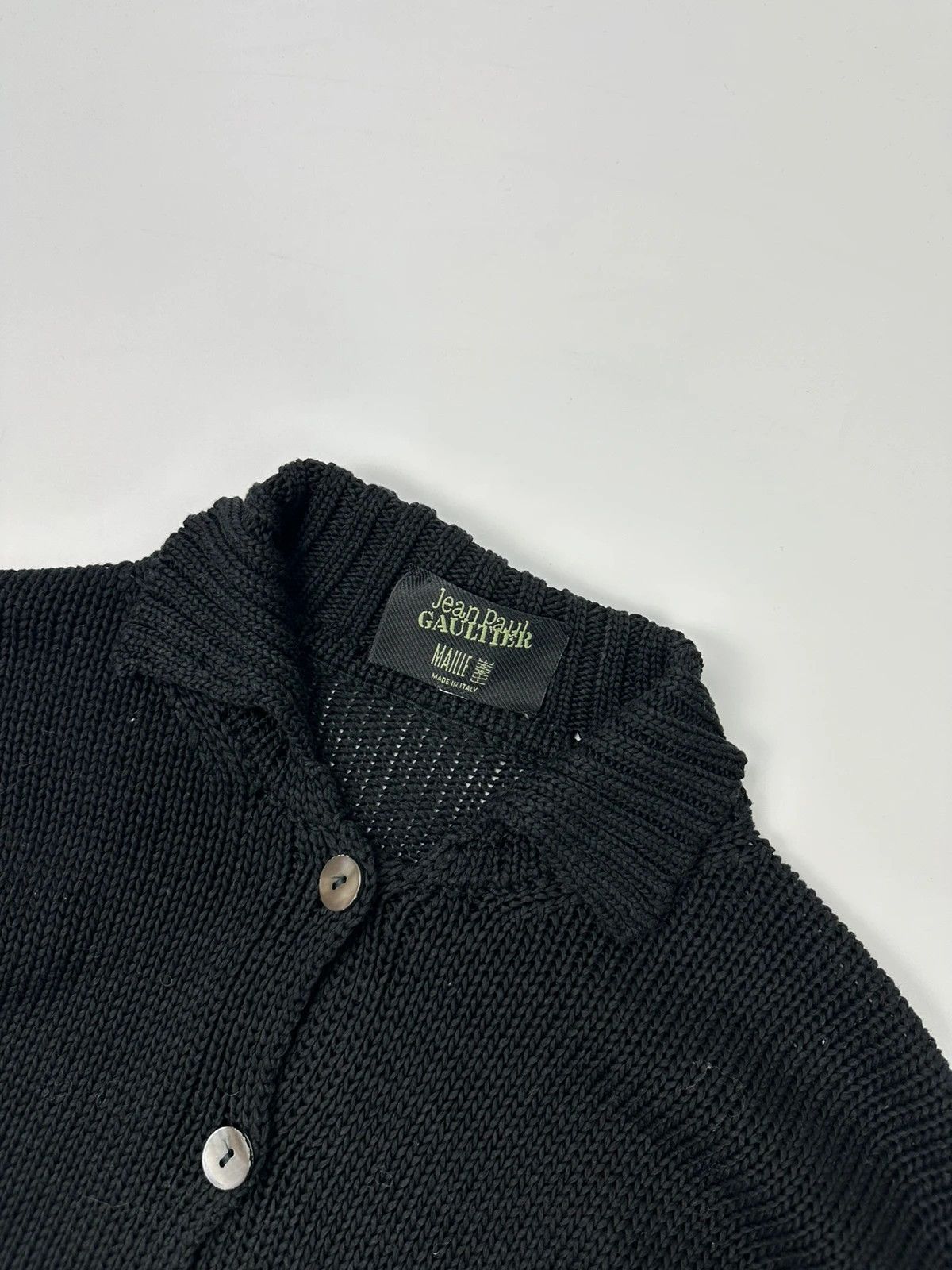 Jean Paul Gaultier Jean Paul Gautier Maille Femme Knit Cardigan Black Sweater Size M / US 6-8 / IT 42-44 - 2 Thumbnail