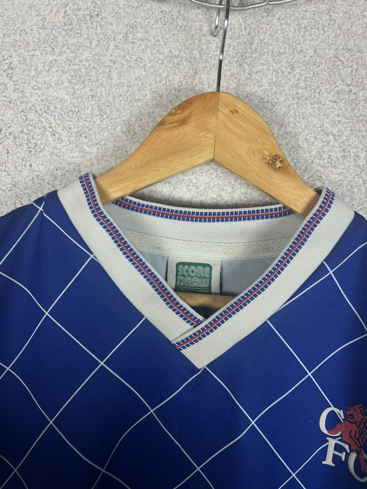 Chelsea Soccer Vintage 1988 FC Chelsea Home Soccer Jersey Shirt Score Draw Size US M / EU 48-50 / 2 - 4 Thumbnail