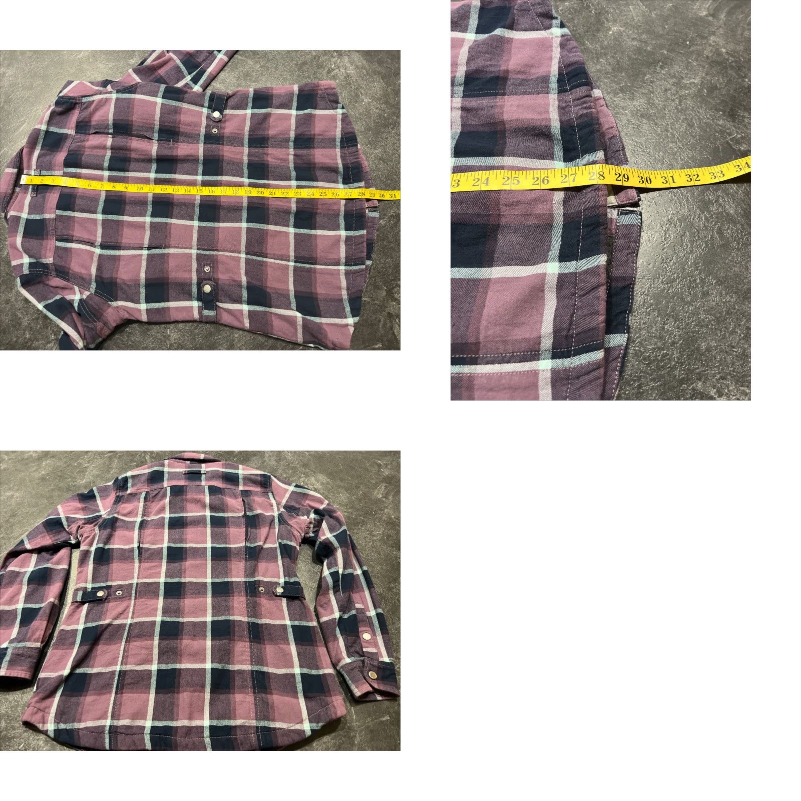CO DULUTH TRADING CO Flapjack Shirt Jacket Purple Plaid Flannel Insulated Mid-Length Women’s M Jacket, Casual Workwear, Fall/Winter, 100% wearable Size M / US 6-8 / IT 42-44 - 8 Thumbnail