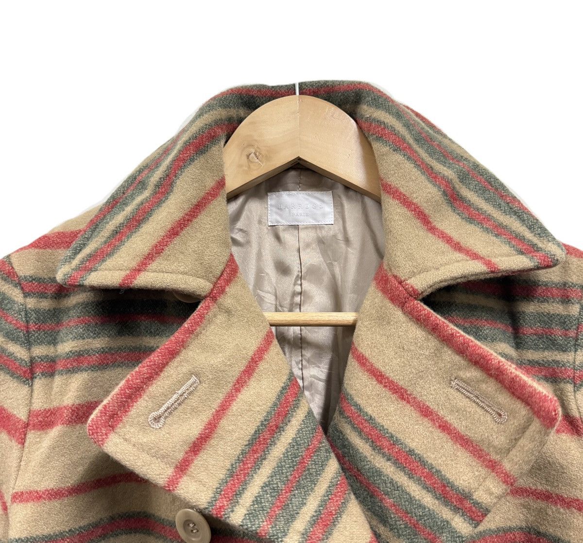 Harris Tweed Vintage Harriss Paris Double Breast Wool Jacket Size S / US 4 / IT 40 - 2 Thumbnail
