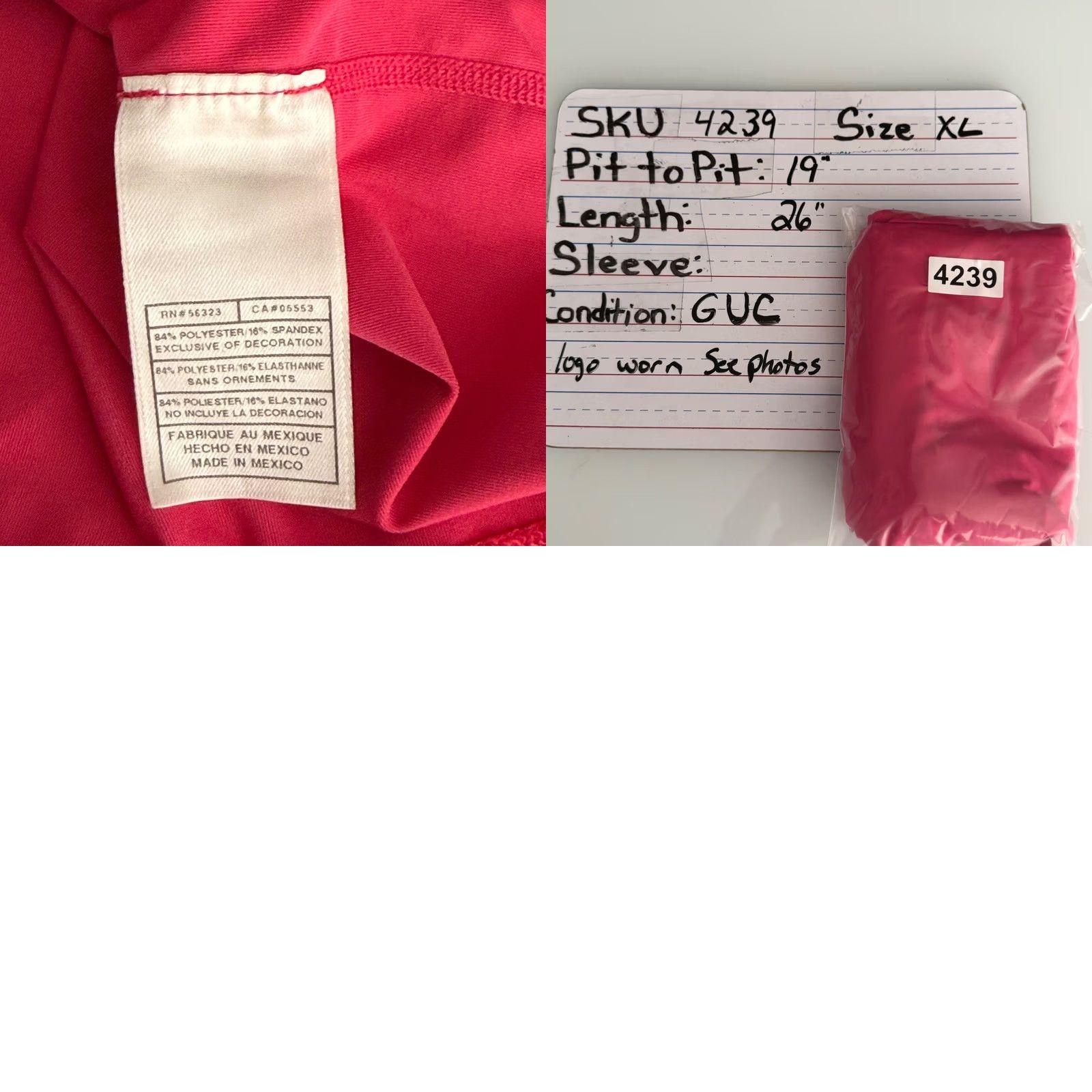 Nike Nike Pro Fitted Shirt Pink V-Neck Short Sleeve Athletic Top XL Womens Size XL / US 12-14 / IT 48-50 - 9 Thumbnail