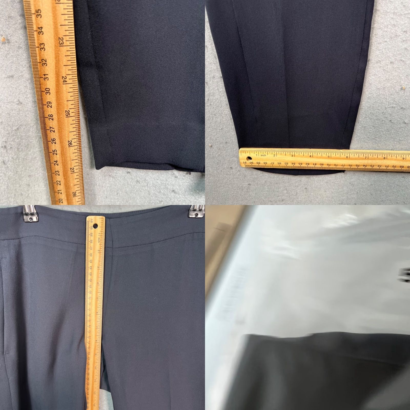 Theory Theory Womens Dress Pants Blue Tapered Leg 10 Adult Regular Wool Polyester Dress Pants Womens Mens (adjusted for gender at end) Size 32" / US 10 / IT 46 - 8 Thumbnail