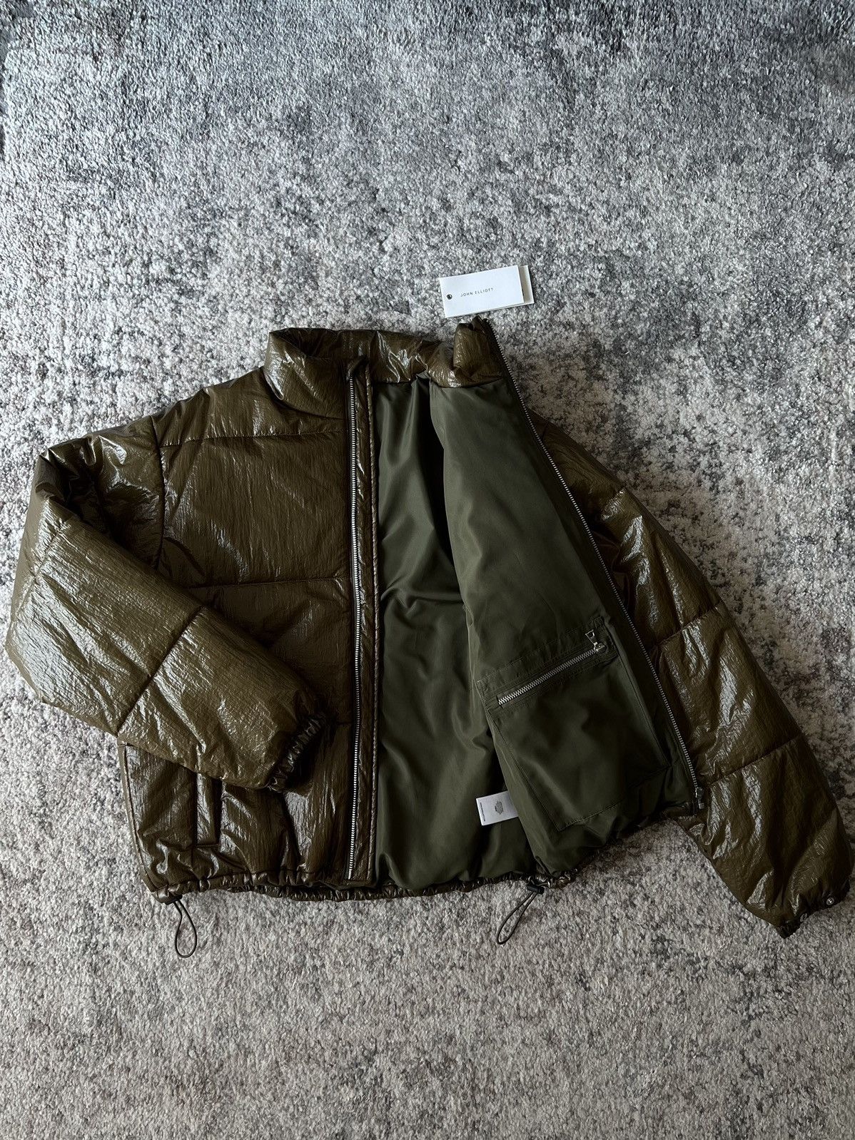 John Elliott Pico Quilted Nylon Lightweight Puffer Jacket - Olive Brown Size US L / EU 52-54 / 3 - 3 Thumbnail