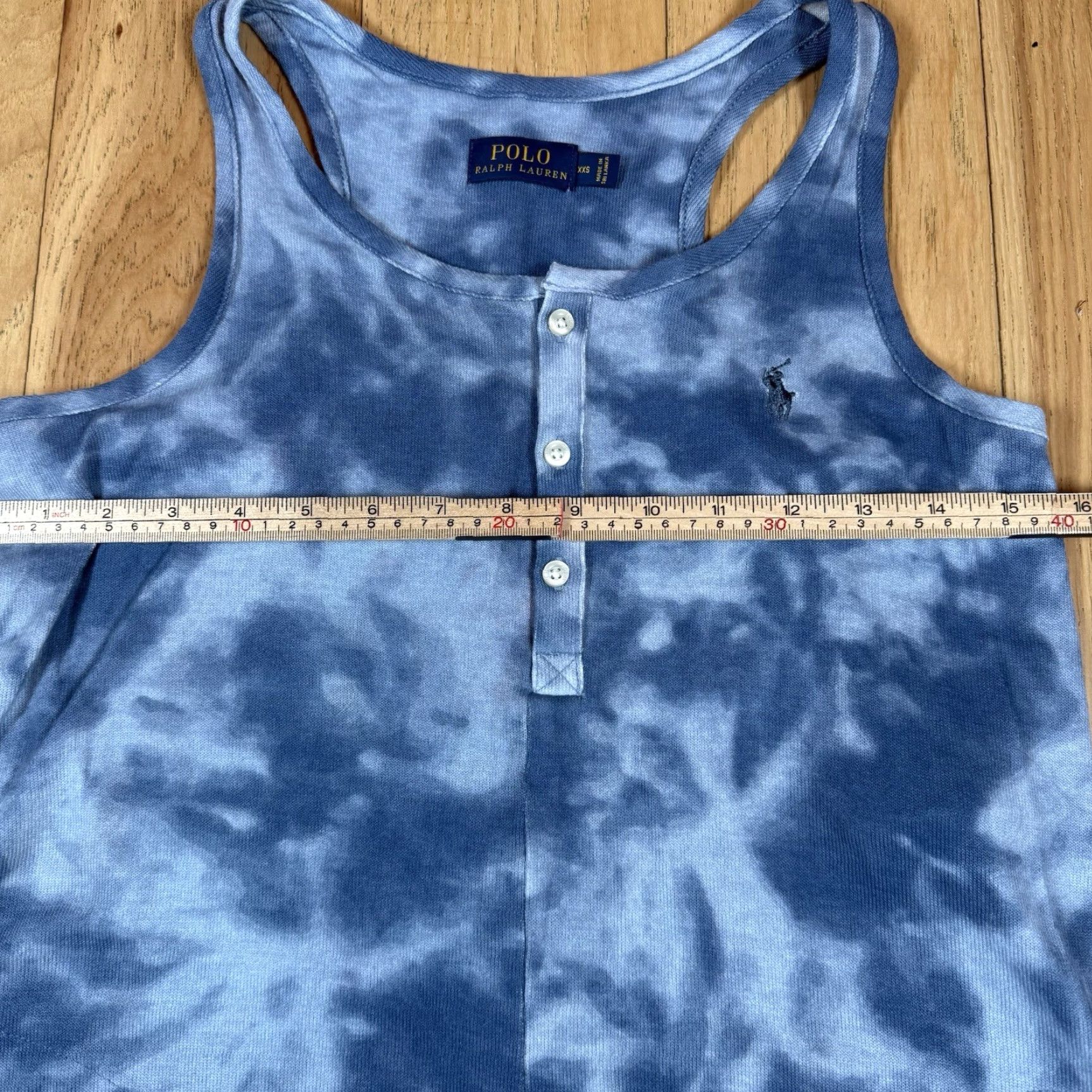Polo Ralph Lauren Polo Ralph Lauren Tie Dye Romper Women XXS Sleeveless Lightweight 3" Inseam Blue Size 24" / US 00 / IT 34 - 4 Thumbnail