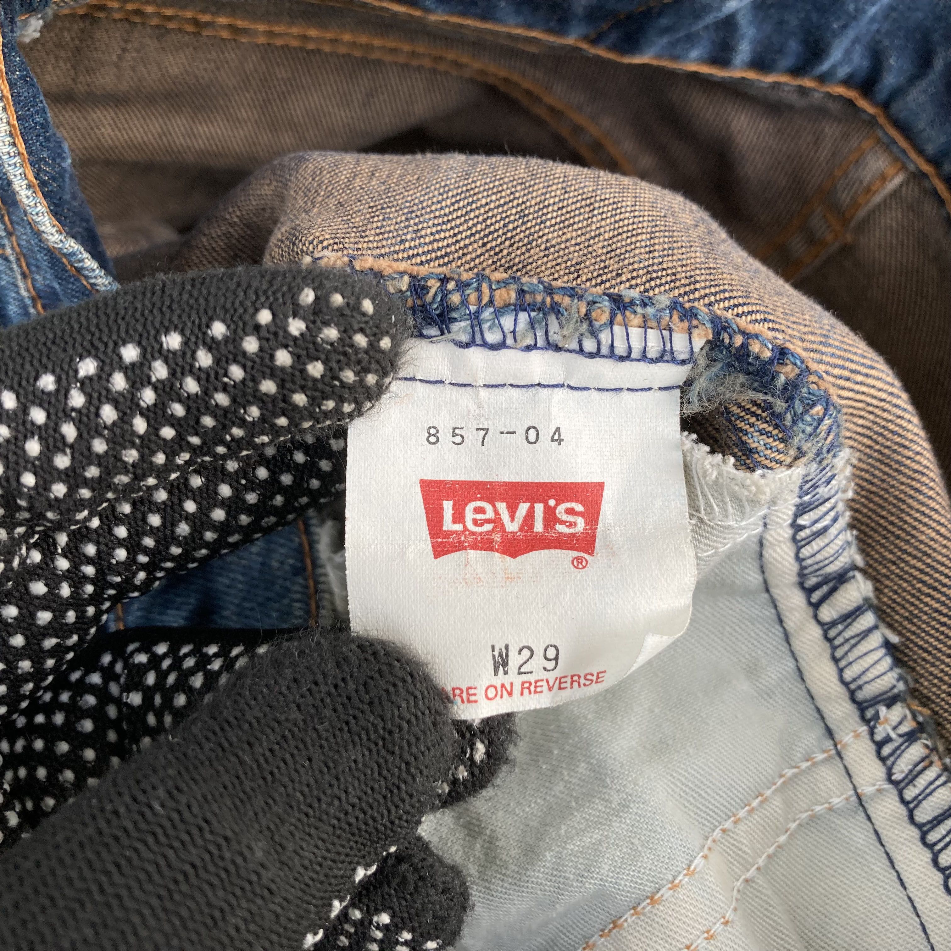 Levi's × Vintage Vtg Levis 857 Orange Tab Flared Denim Bootcut Jeans Size US 26 / EU 42 - 4 Thumbnail