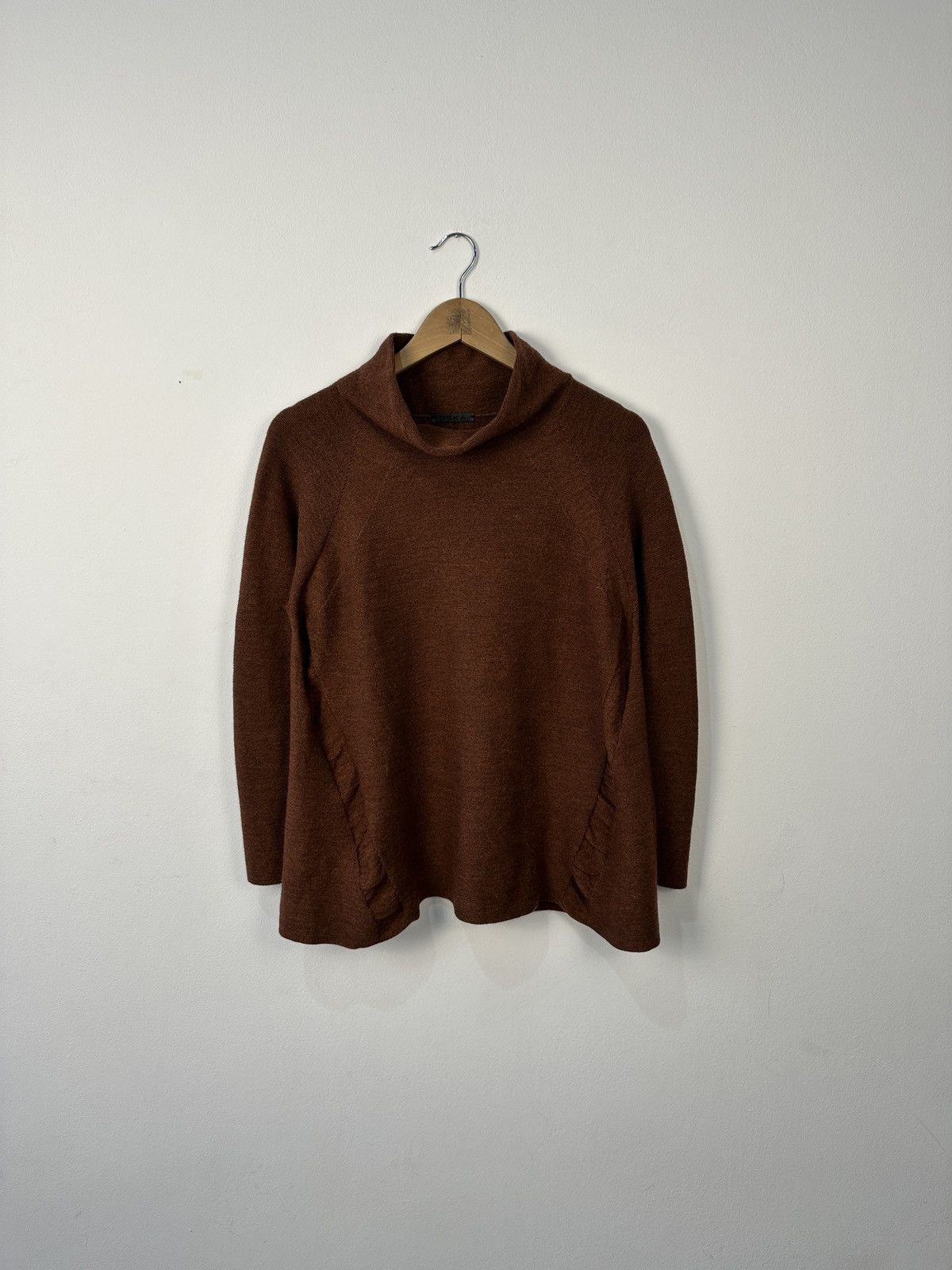 OSKA OSKA Cowl Neck Sweater 100% Virgin Wool Size 2 Rust Brown Size S / US 4 / IT 40 - 1 Thumbnail