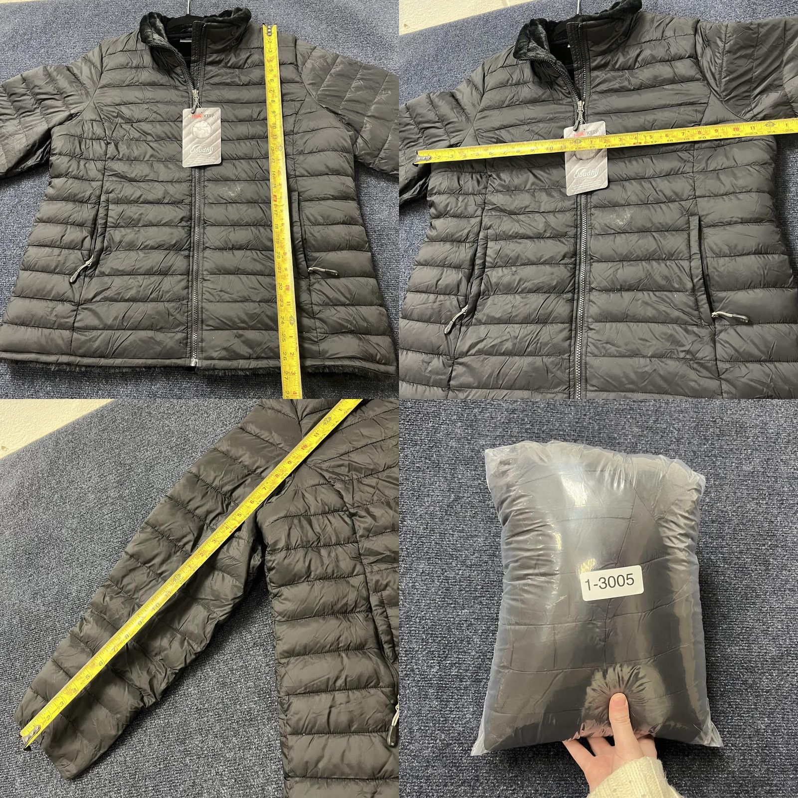 Vintage Heatkeep Jacket Women 2XL Black Faux Fur Lined Cloudfill Full Zip Puffer Warm Size XXL / US 16-18 / IT 52-54 - 8 Thumbnail