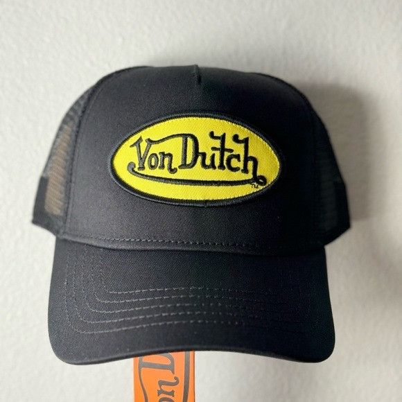 Von Dutch NWT VON DUTCH BLACK AND GOLD TRUCKER HAT CAP Size ONE SIZE - 2 Thumbnail